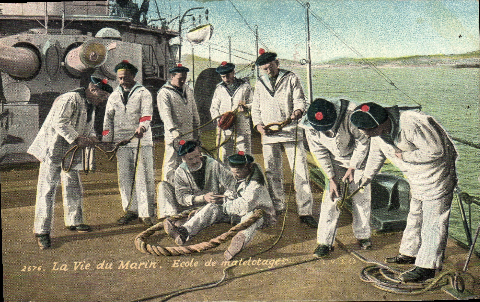 CPA Militaria La vie du Marin Ecole de matelotage 