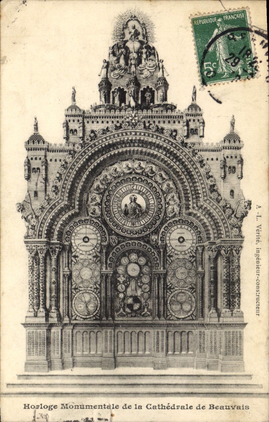 CPA Horloge monumentale de la cathedrale de Beauvais