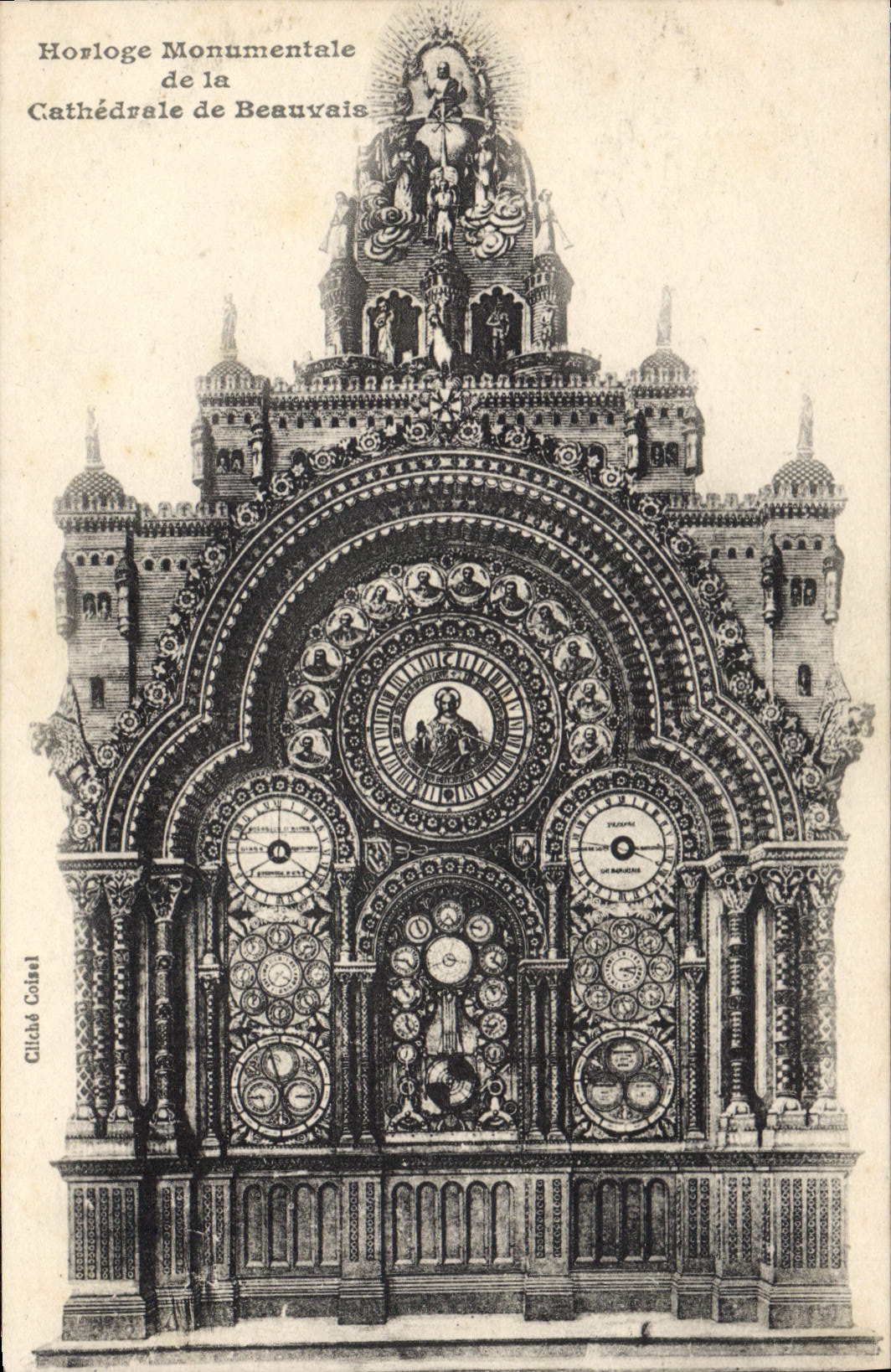 CPA Horloge monumentale de la cathedrale de Beauvais