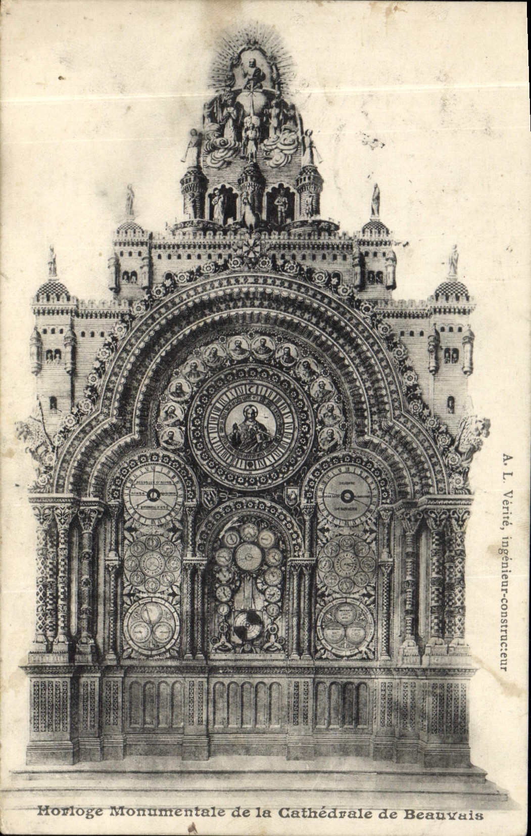 CPA Horloge monumentale de la cathedrale de Beauvais
