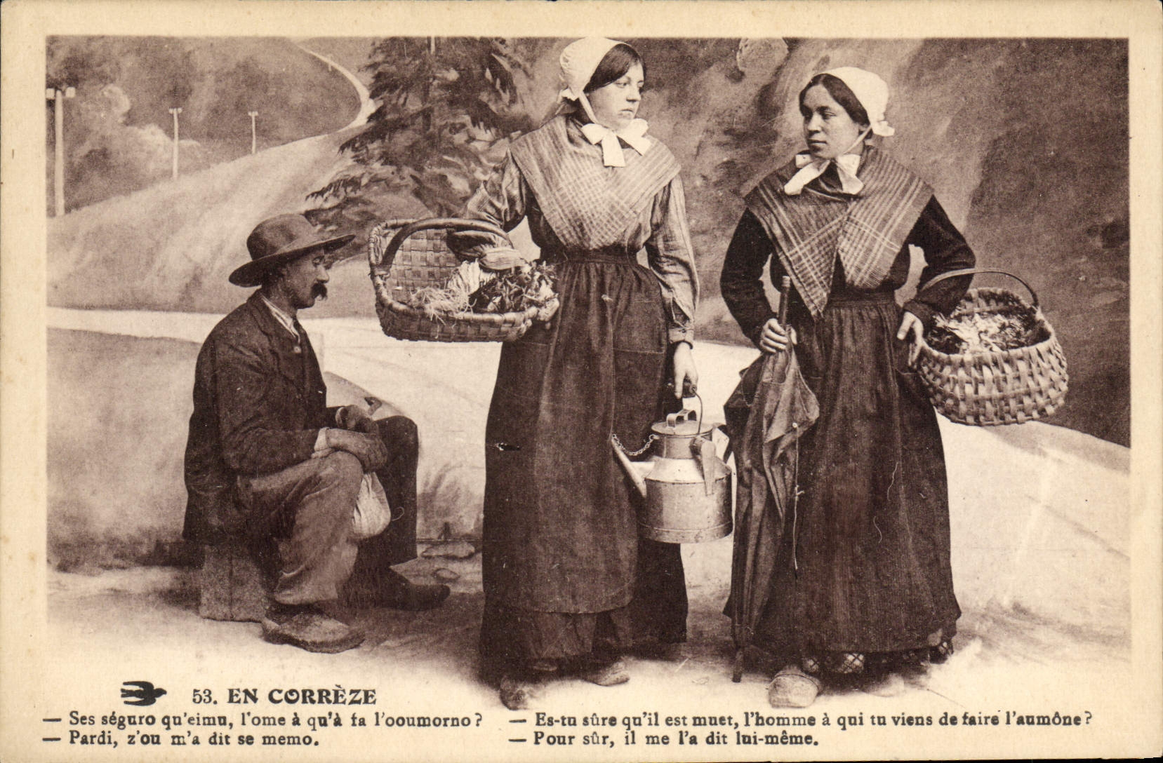 CPA Folklore En Correze