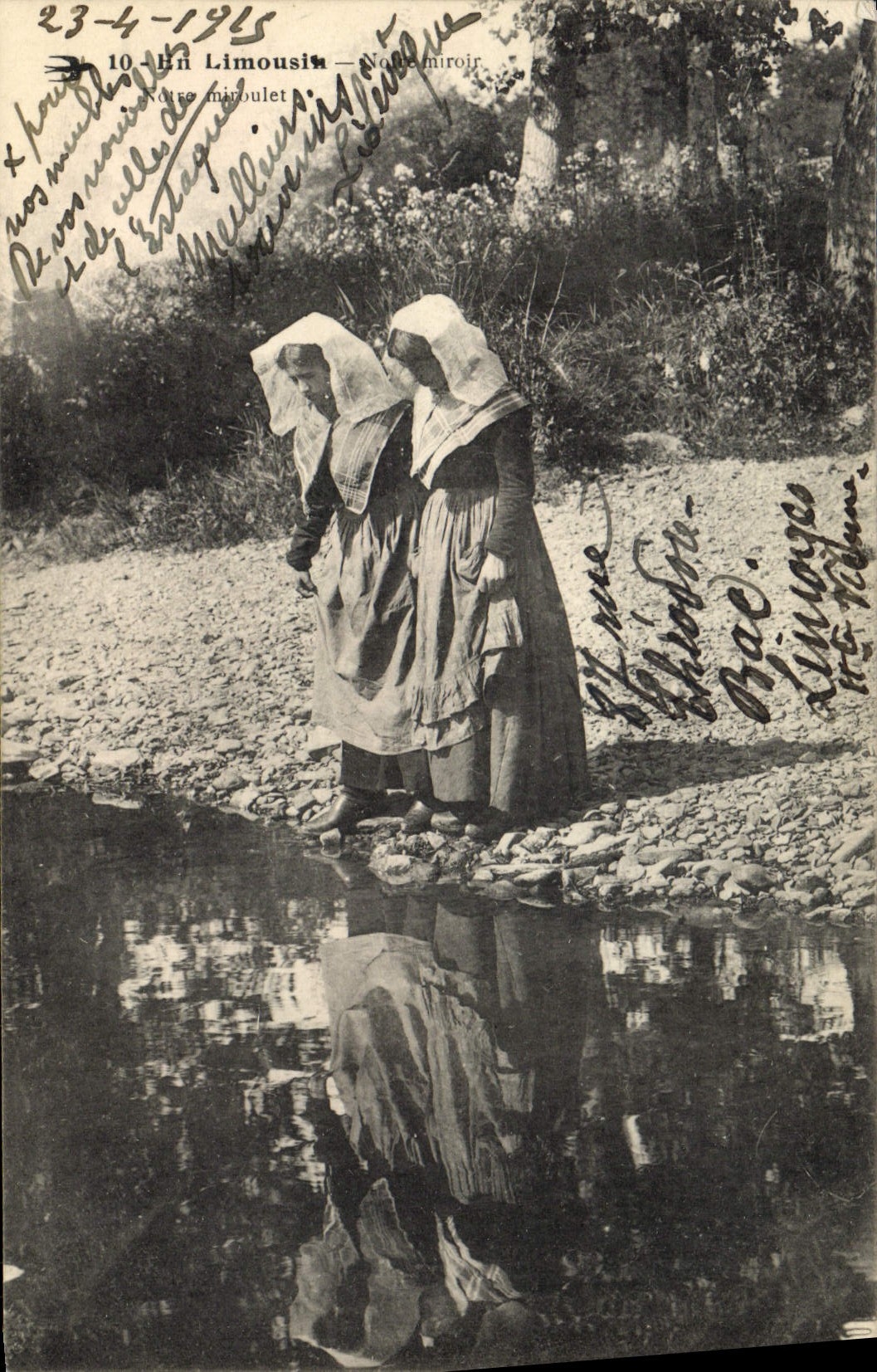 CPA Folklore Limousin Notre miroir