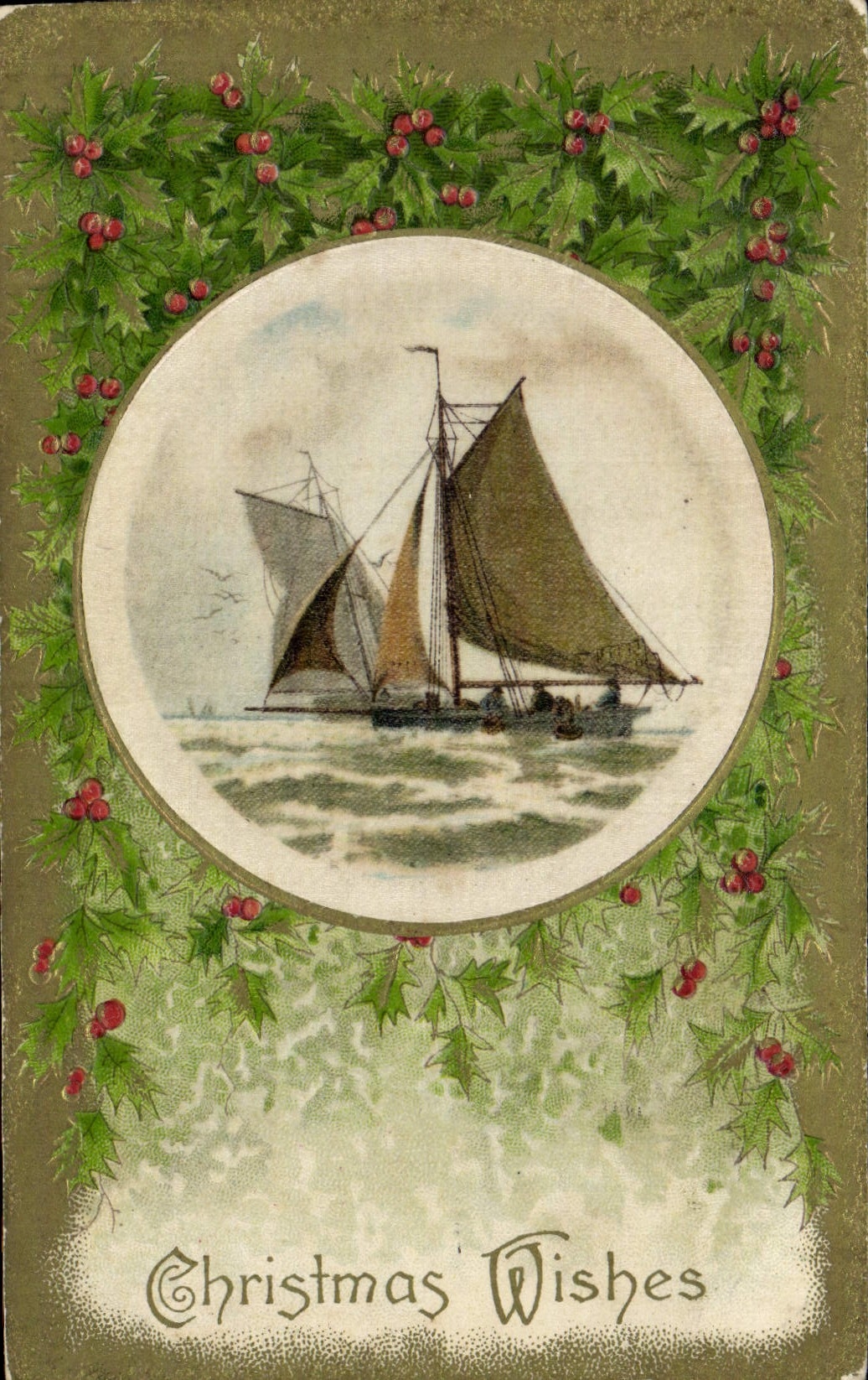 CPA Fantaisie Fleurs Bateau