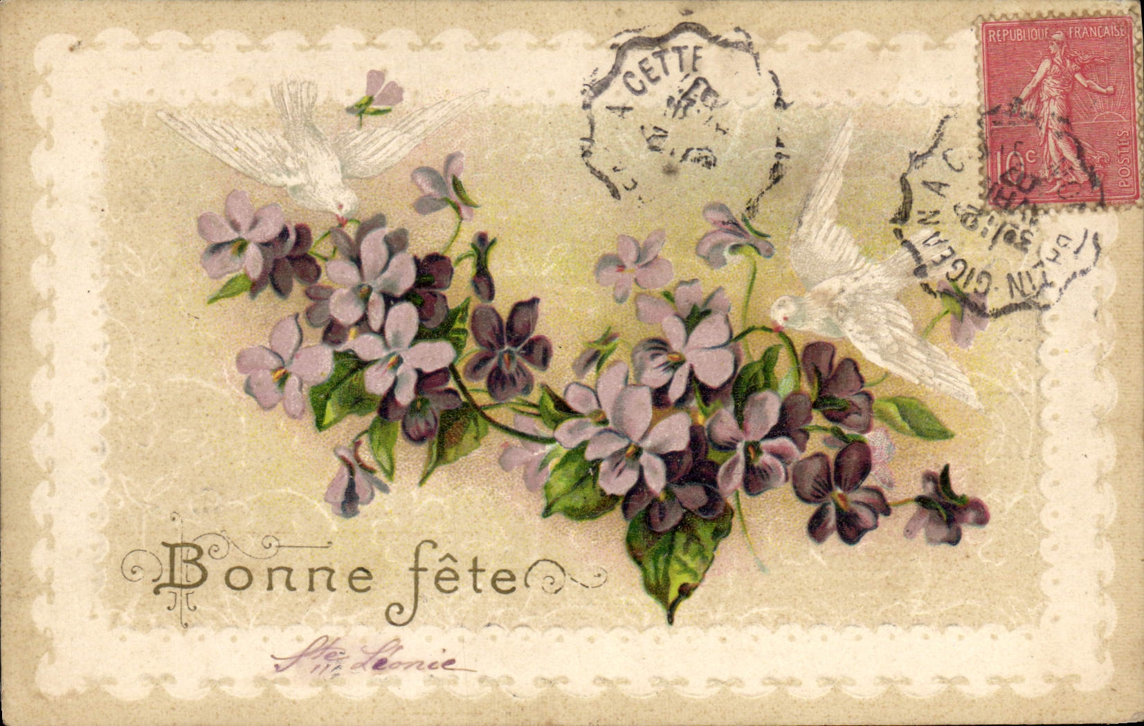CPA Fantaisie Fleurs Colombes