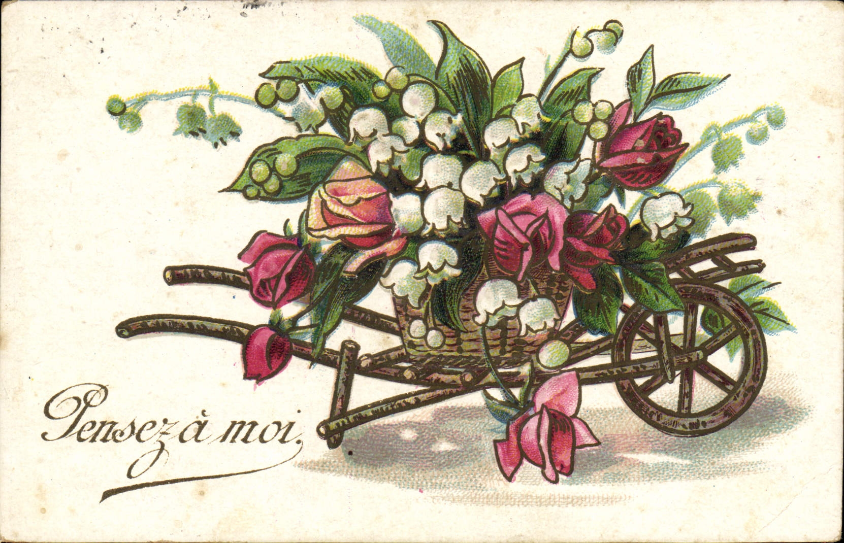 CPA Fantaisie Fleurs Muguet