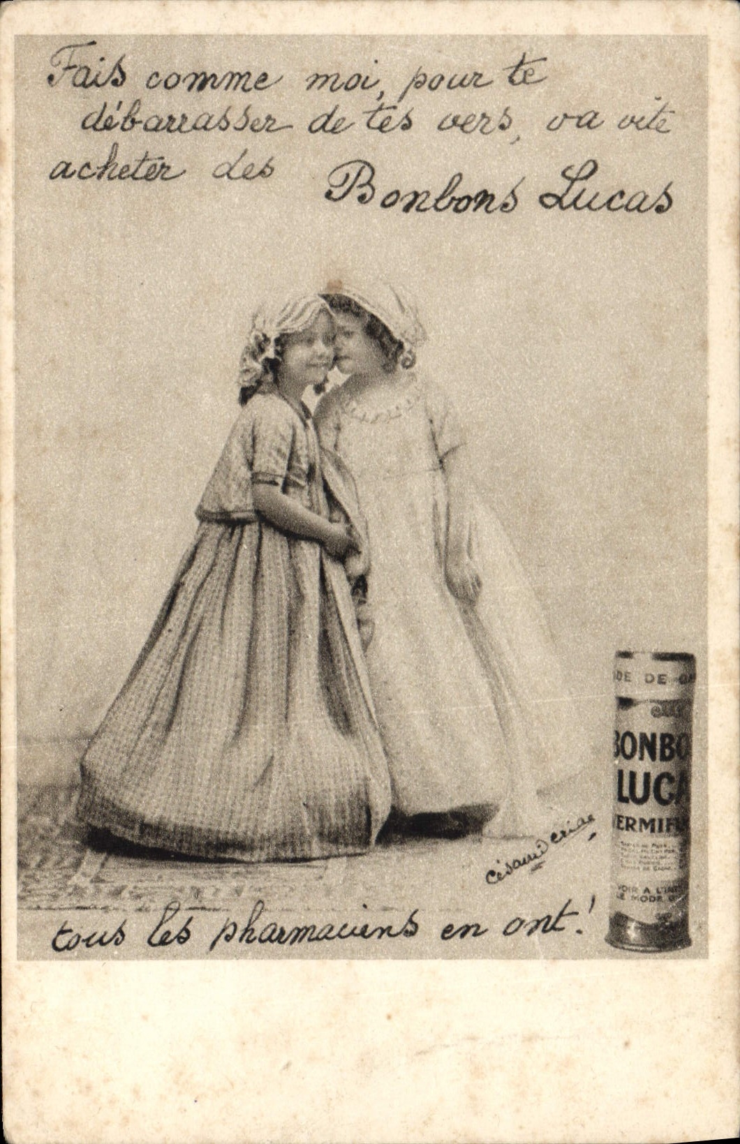 CPA Publicite Enfants Bonbo Luca Pharmacie