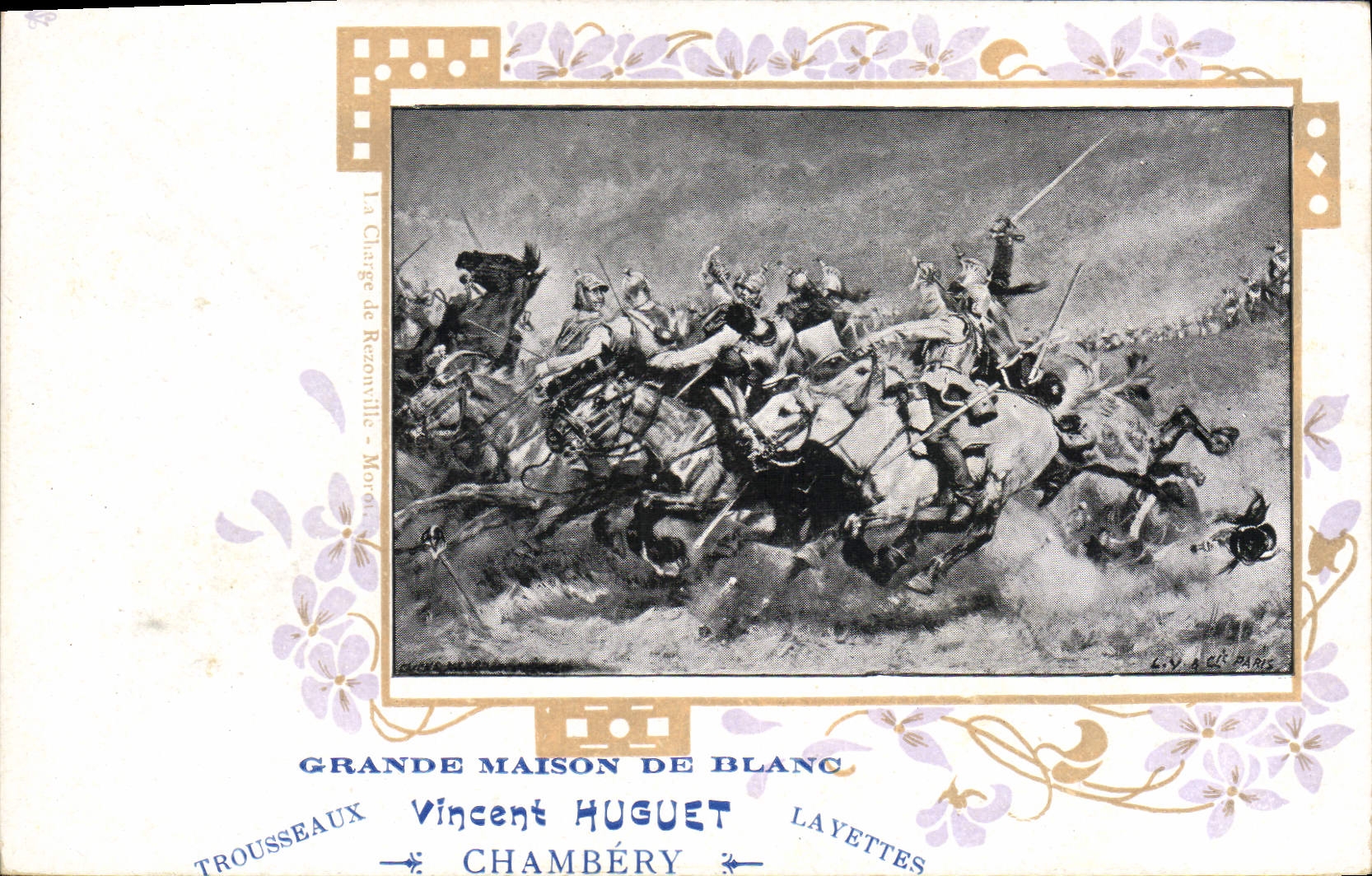 Vintage Postcard Publicity Vincent Huguet Chambéry Mops Trousseaus