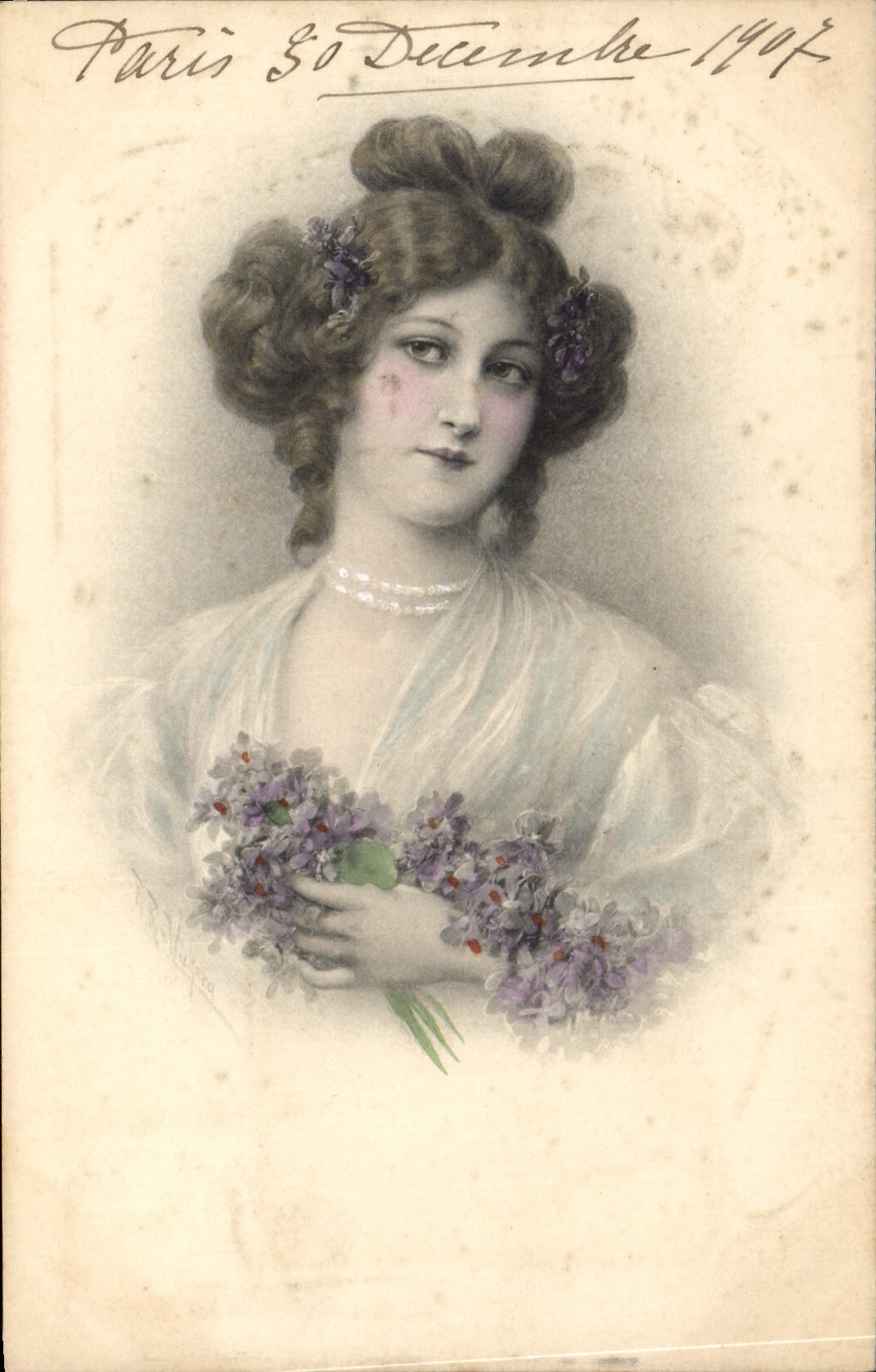 CPA Fantaisie Femme Illustrateur 