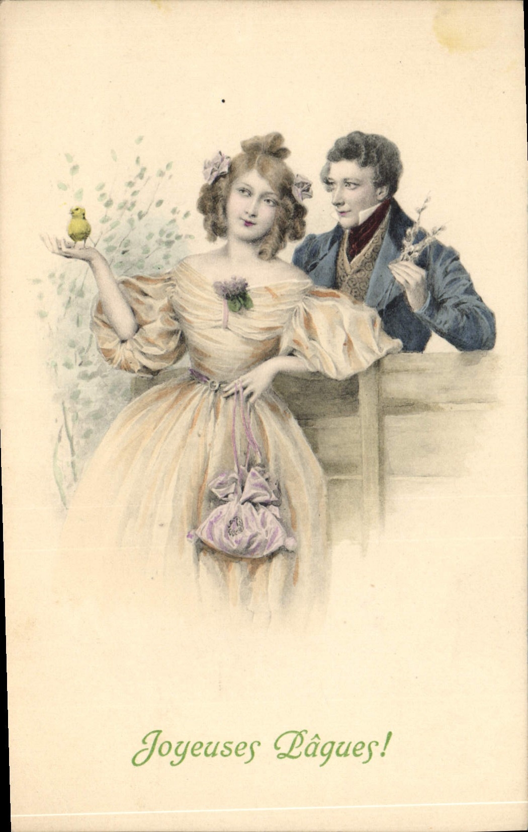 Postal Fantasia Mujer Ilustrador Pascuas