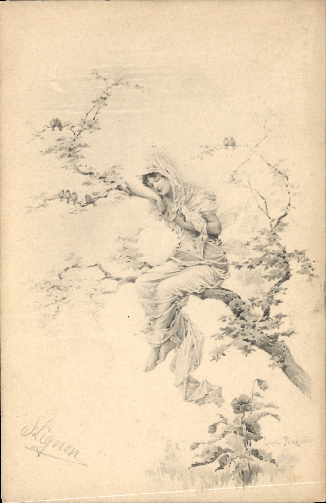 CPA Fantaisie Femme Illustrateur 