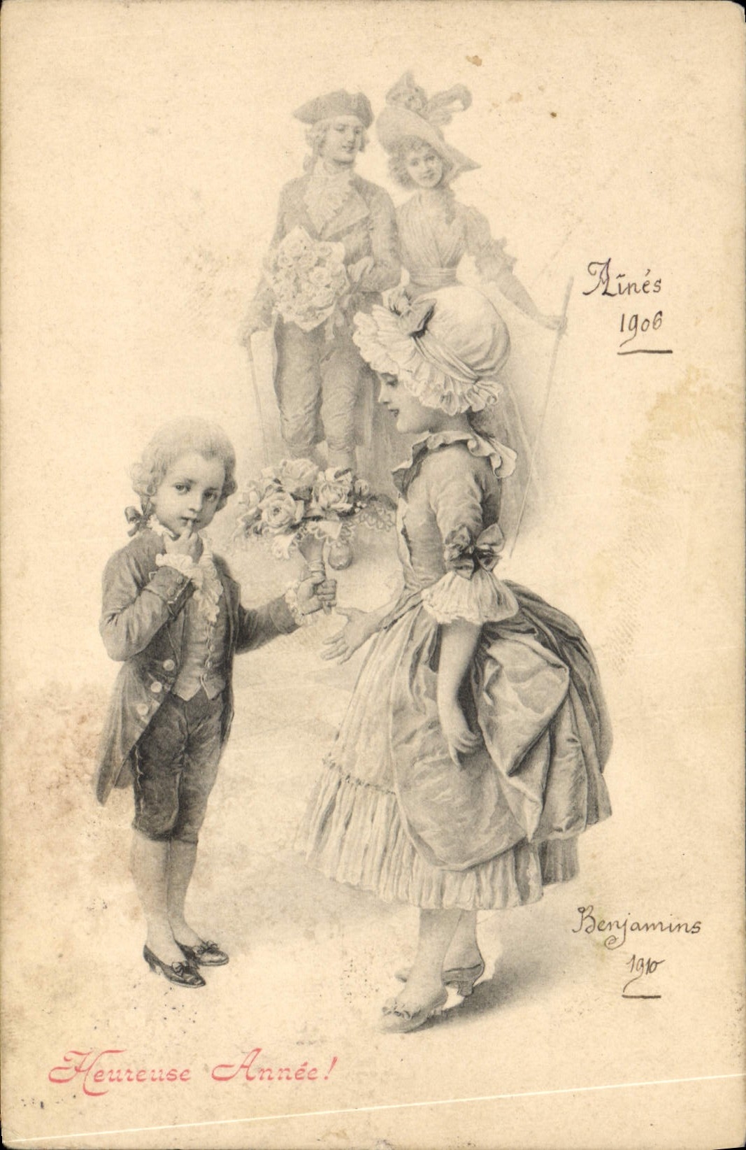 Postal Fantasia Mujer Ilustrador Niños