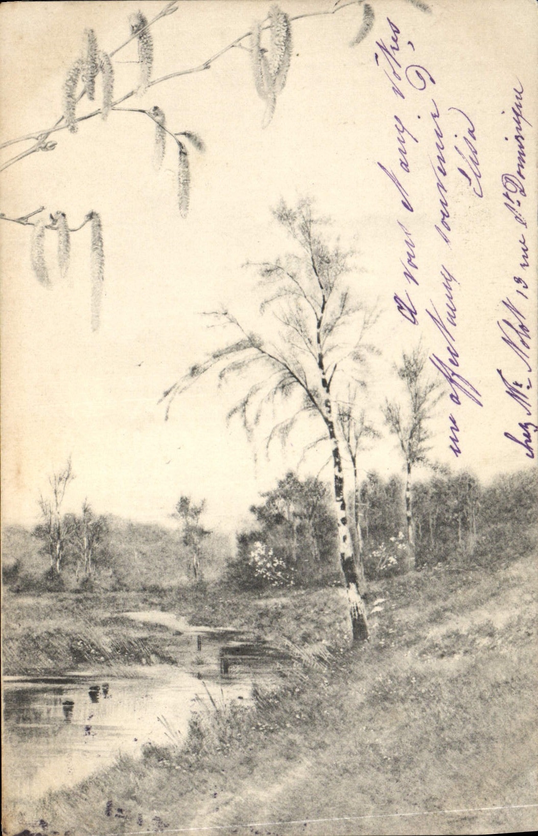 Postal Fantasia Paisaje Ilustrador