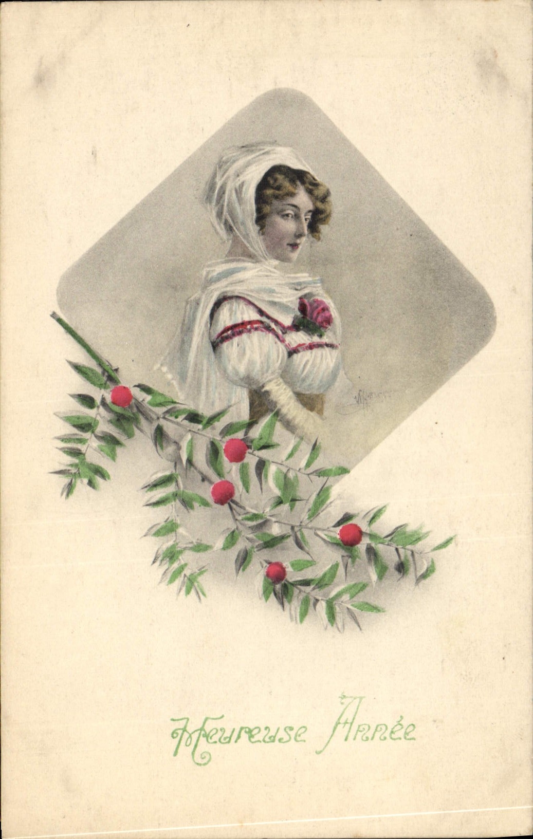 CPA Fantaisie Femme Illustrateur 