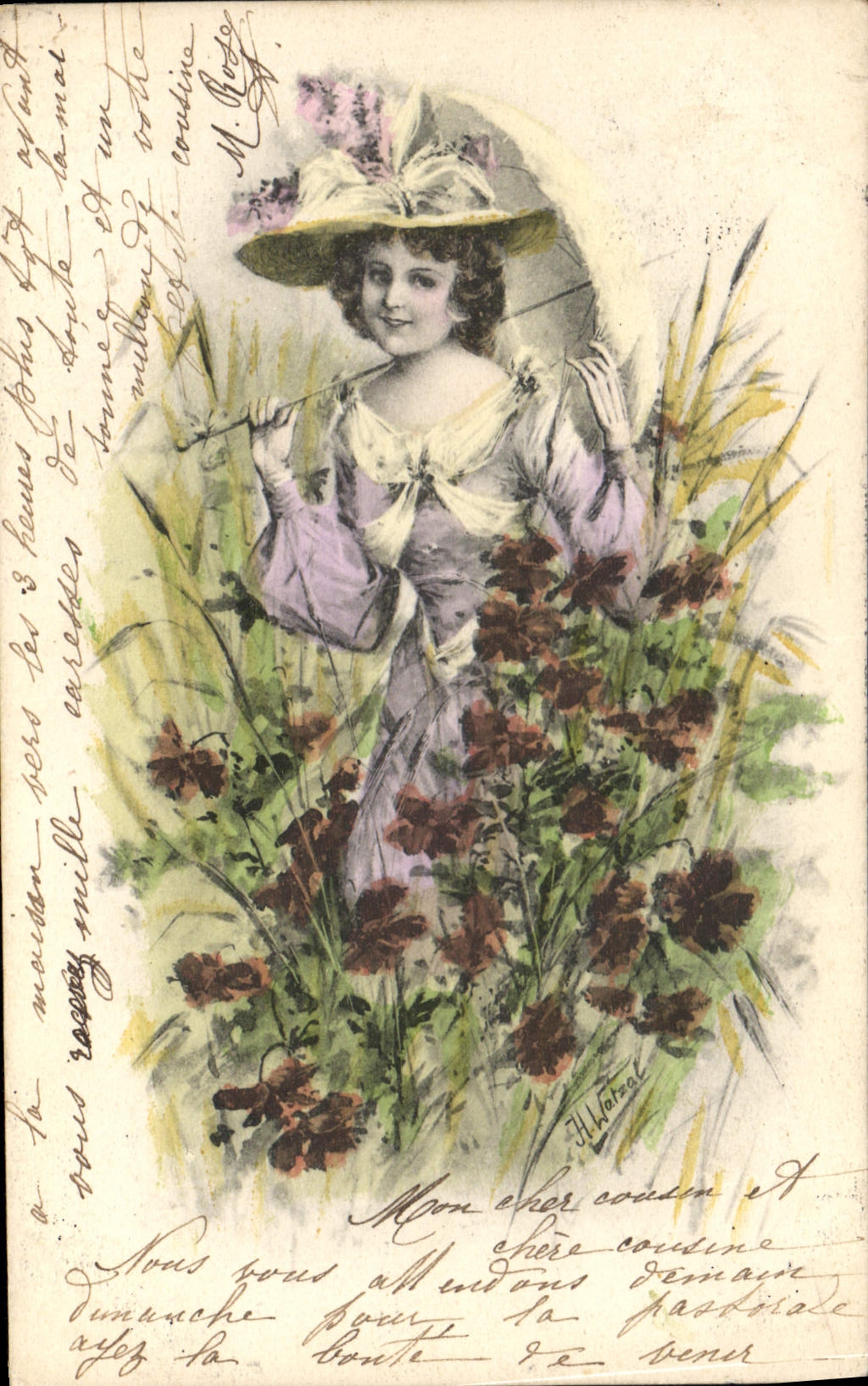 CPA Fantaisie Femme Illustrateur 