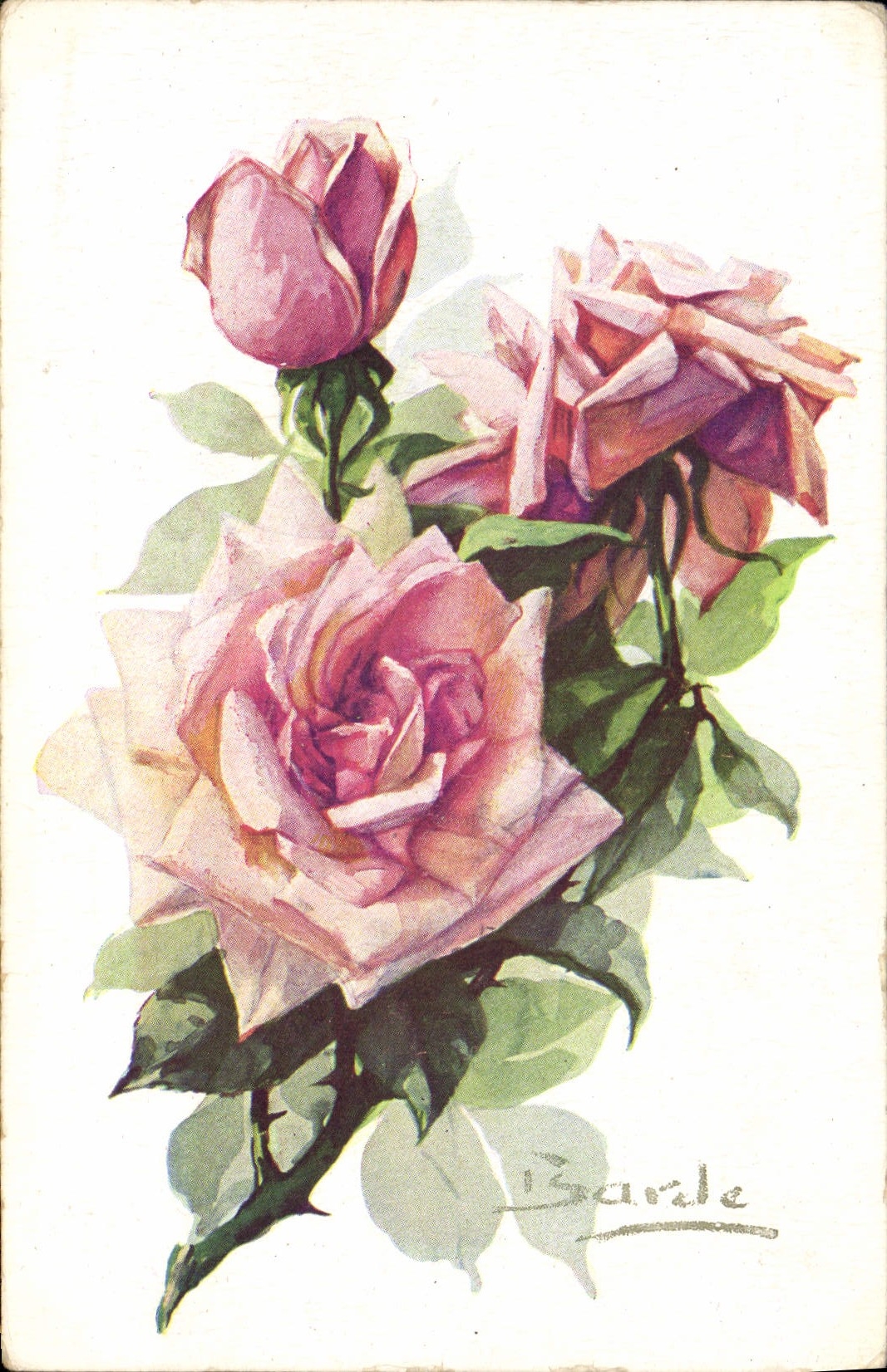 CPA Fantaisie Fleurs 