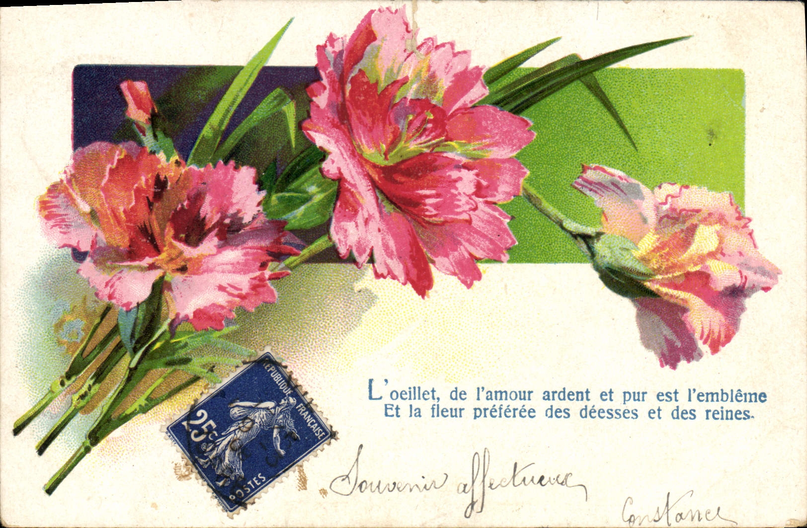 CPA Fantaisie Fleurs 