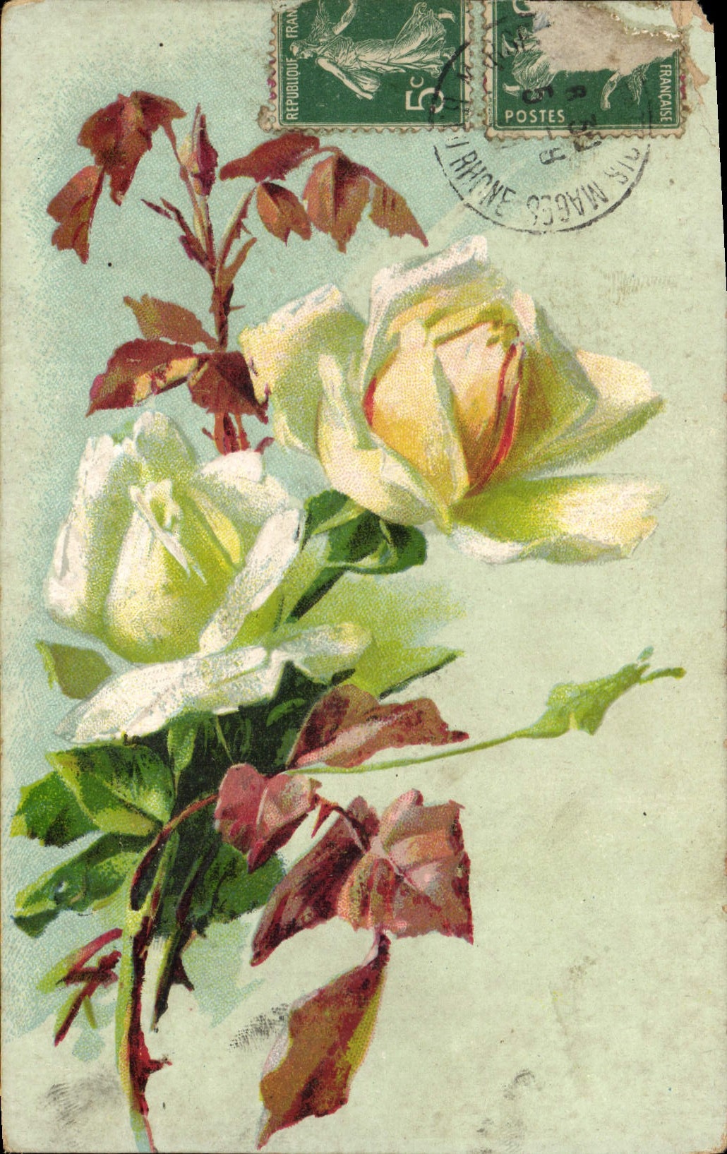 CPA Fantaisie Fleurs 