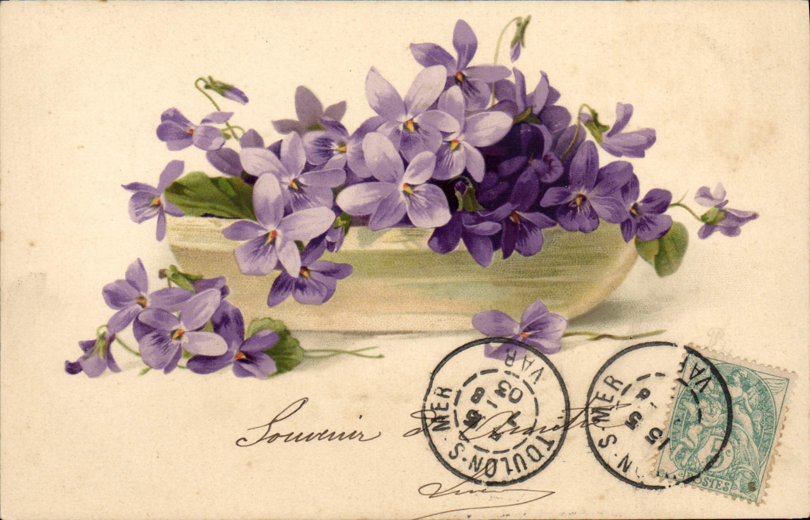 CPA Fantaisie Fleurs 