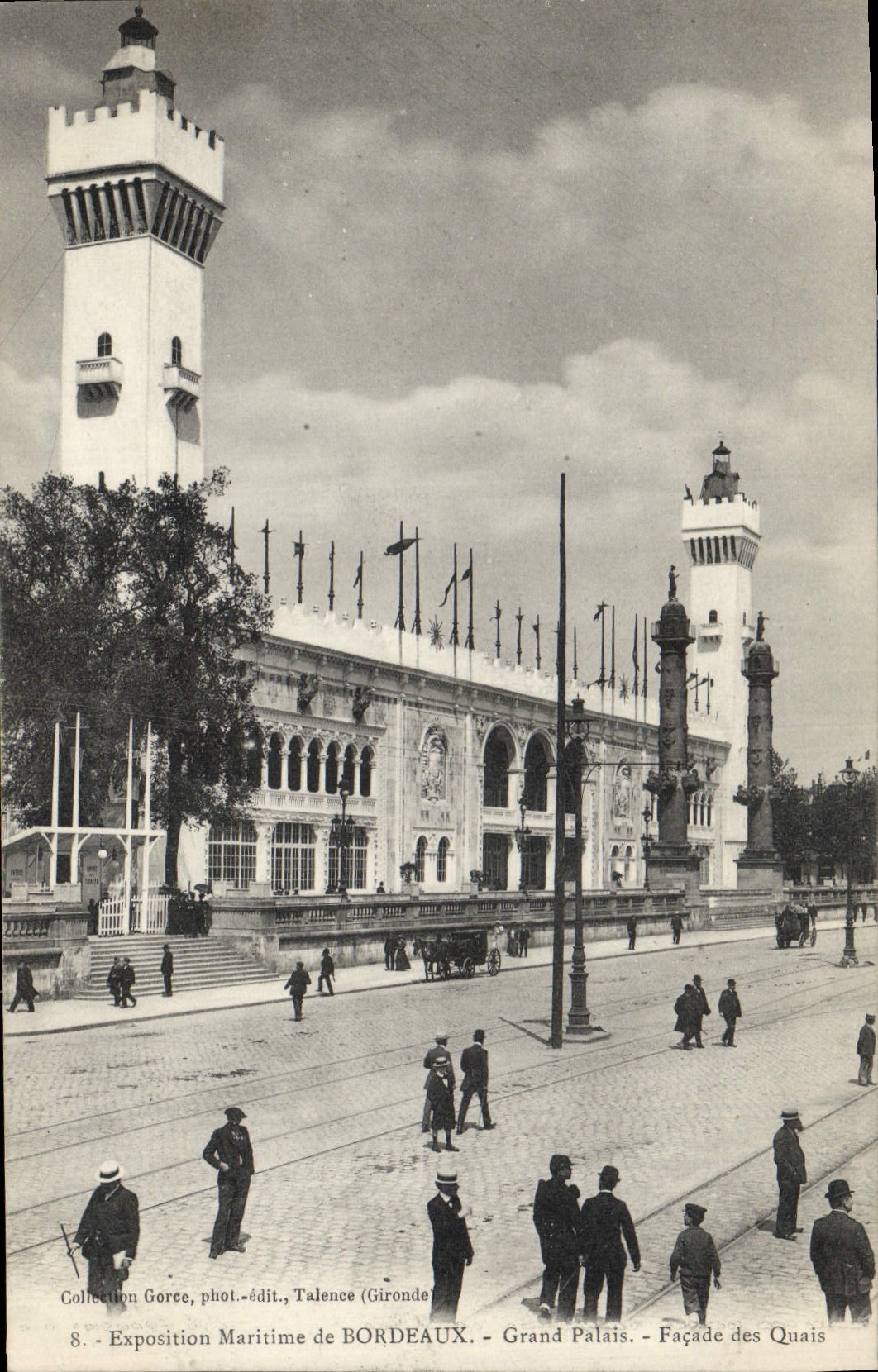 CPA Phare Exposition maritime de Bordeaux Grand Palais Facade des Quais