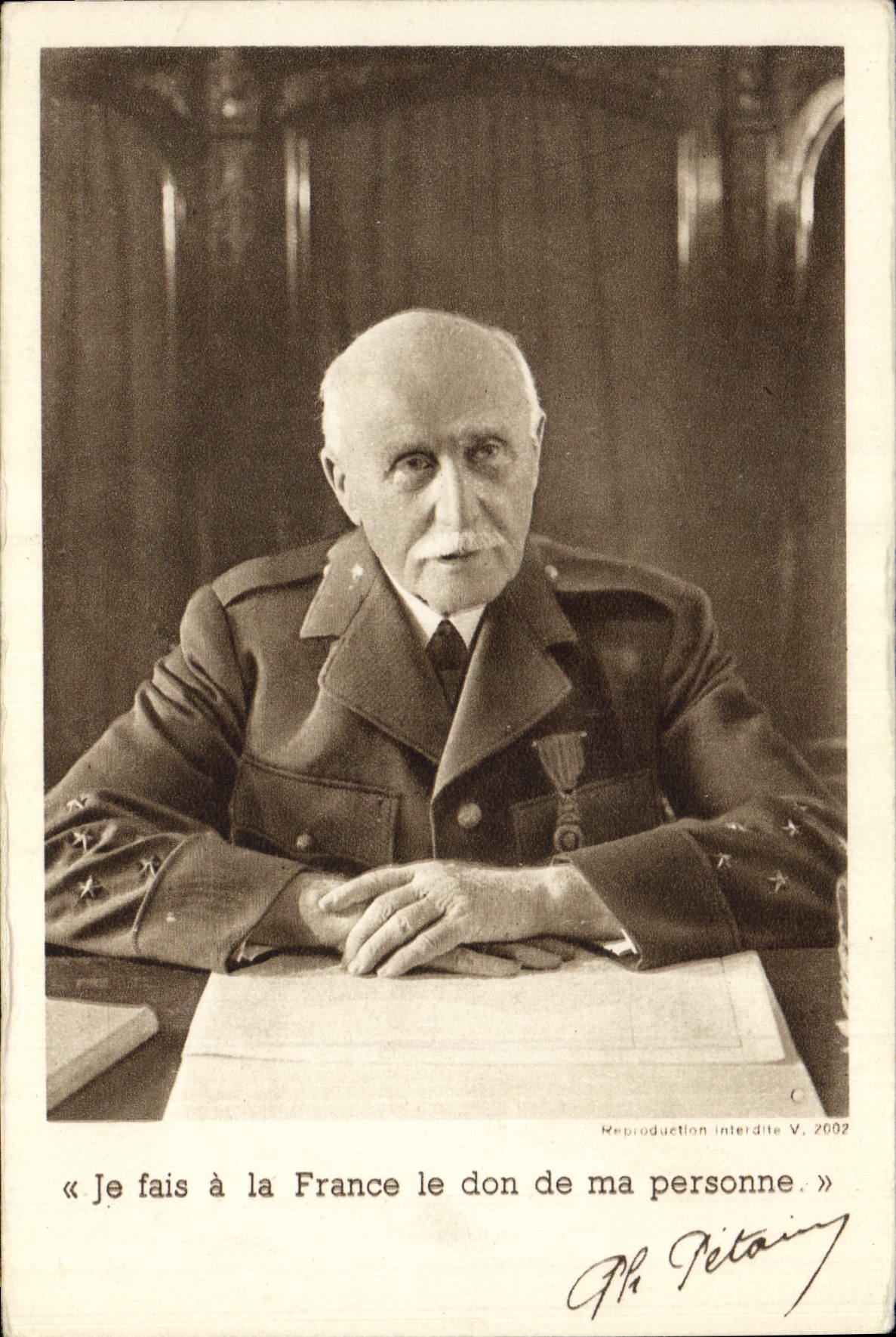 CPM Militaria Philippe Petain