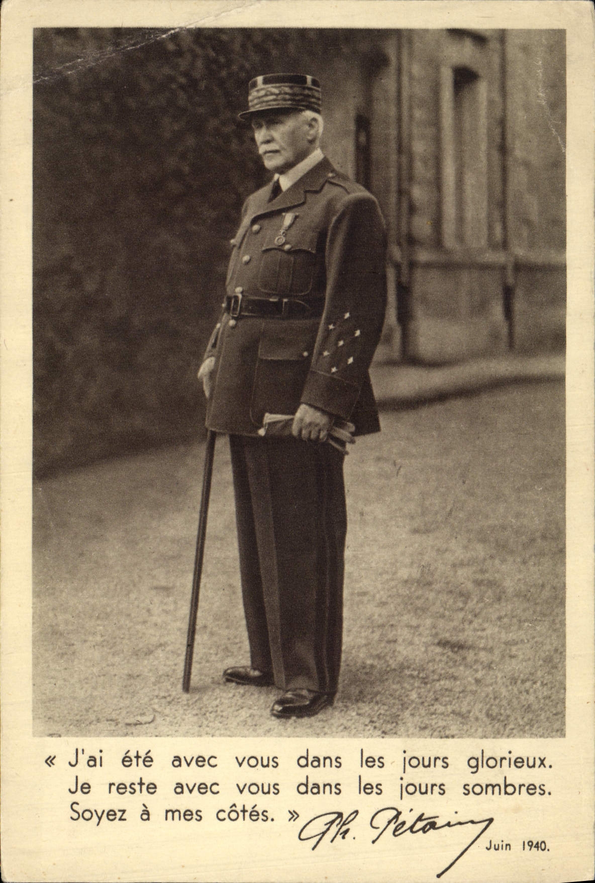 CPM Militaria Philippe Petain