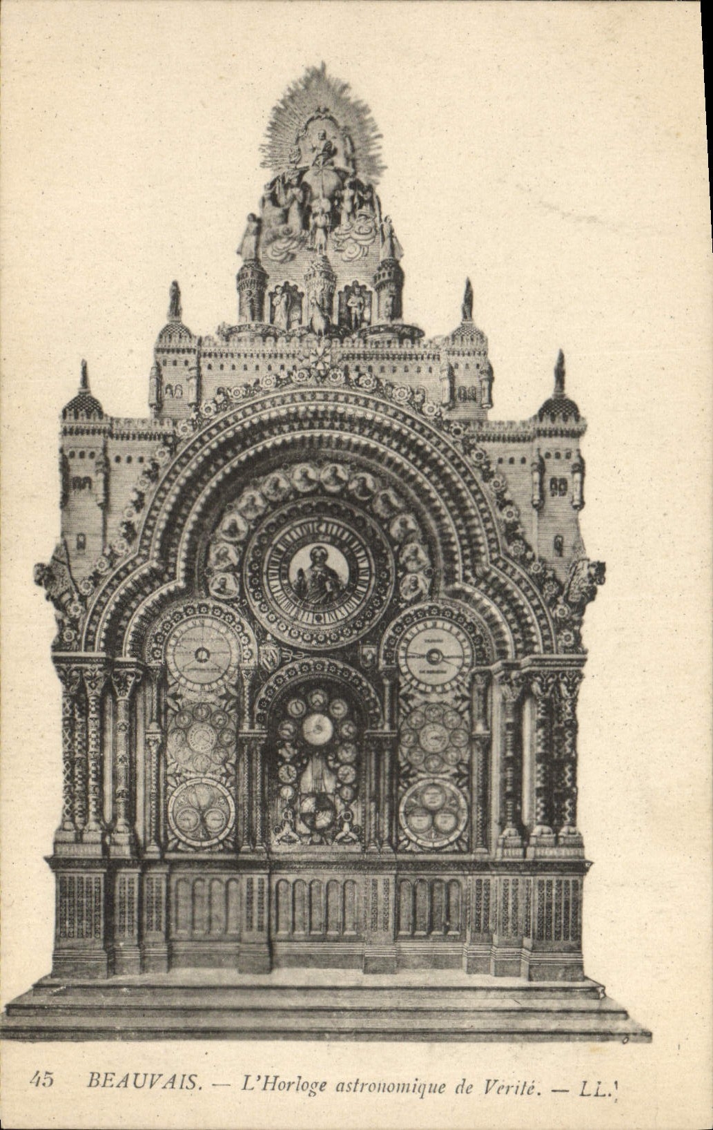 Postal Reloj astronómico de Verdad Beauvais