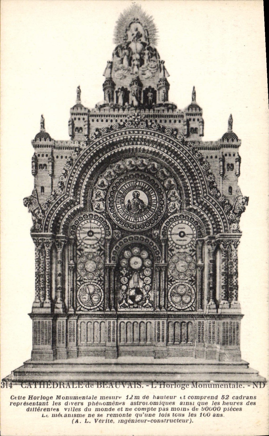 CPA Horloge monumentale Cathedrale de Beauvais