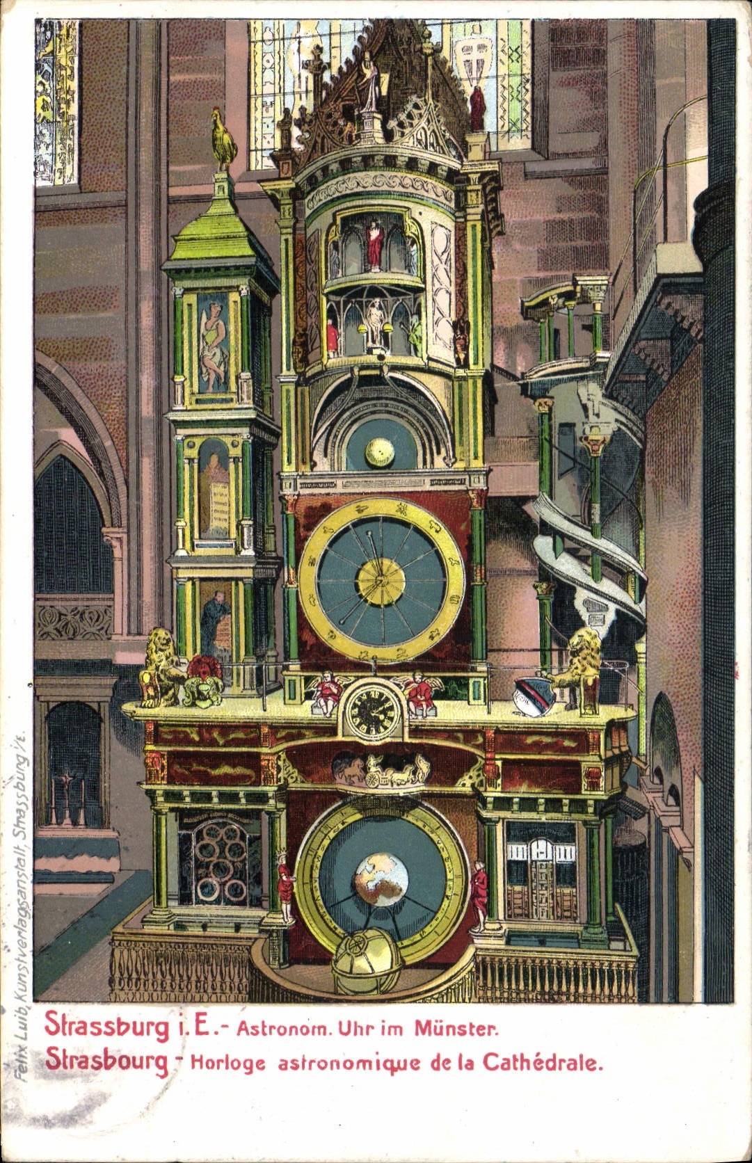 CPA Horloge astronomique de la cathedrale Strasbourg