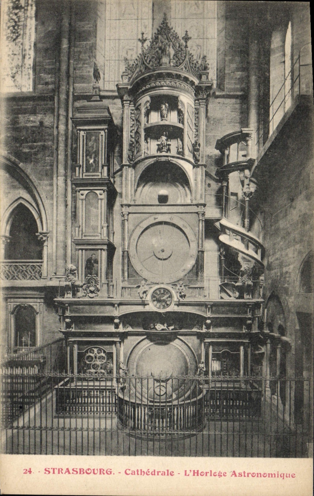 Postal Reloj astronómico Granitado Estrasburgo