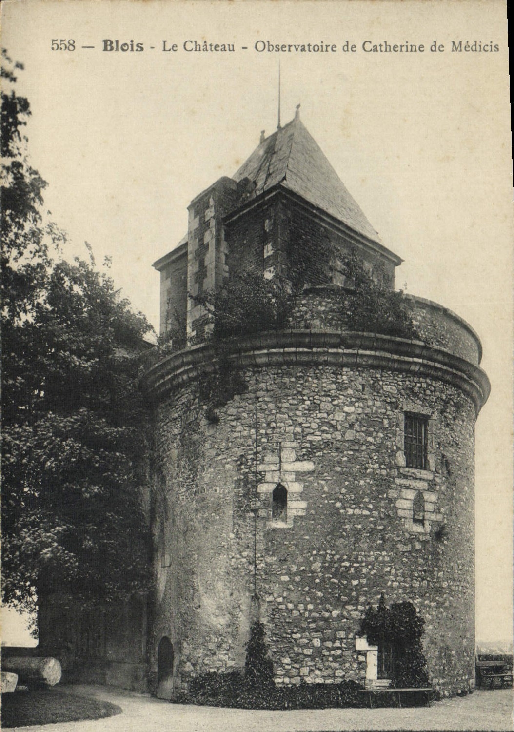 Postal Blois el castillo Observatorio de Catherine de Medicis