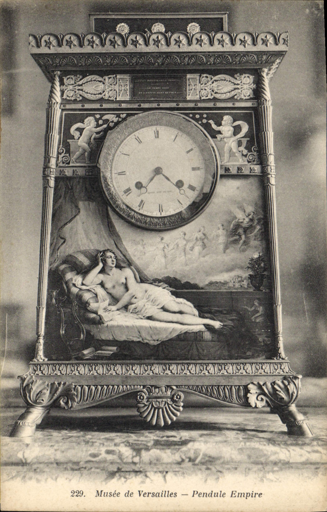 Postal Reloj Vagado de Versalles Péndulo Imperio