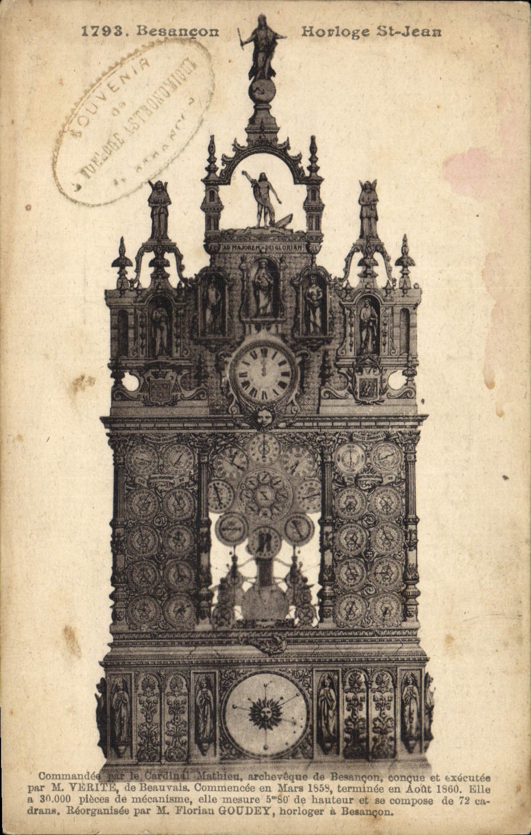 CPA Horloge St Jean Besancon 