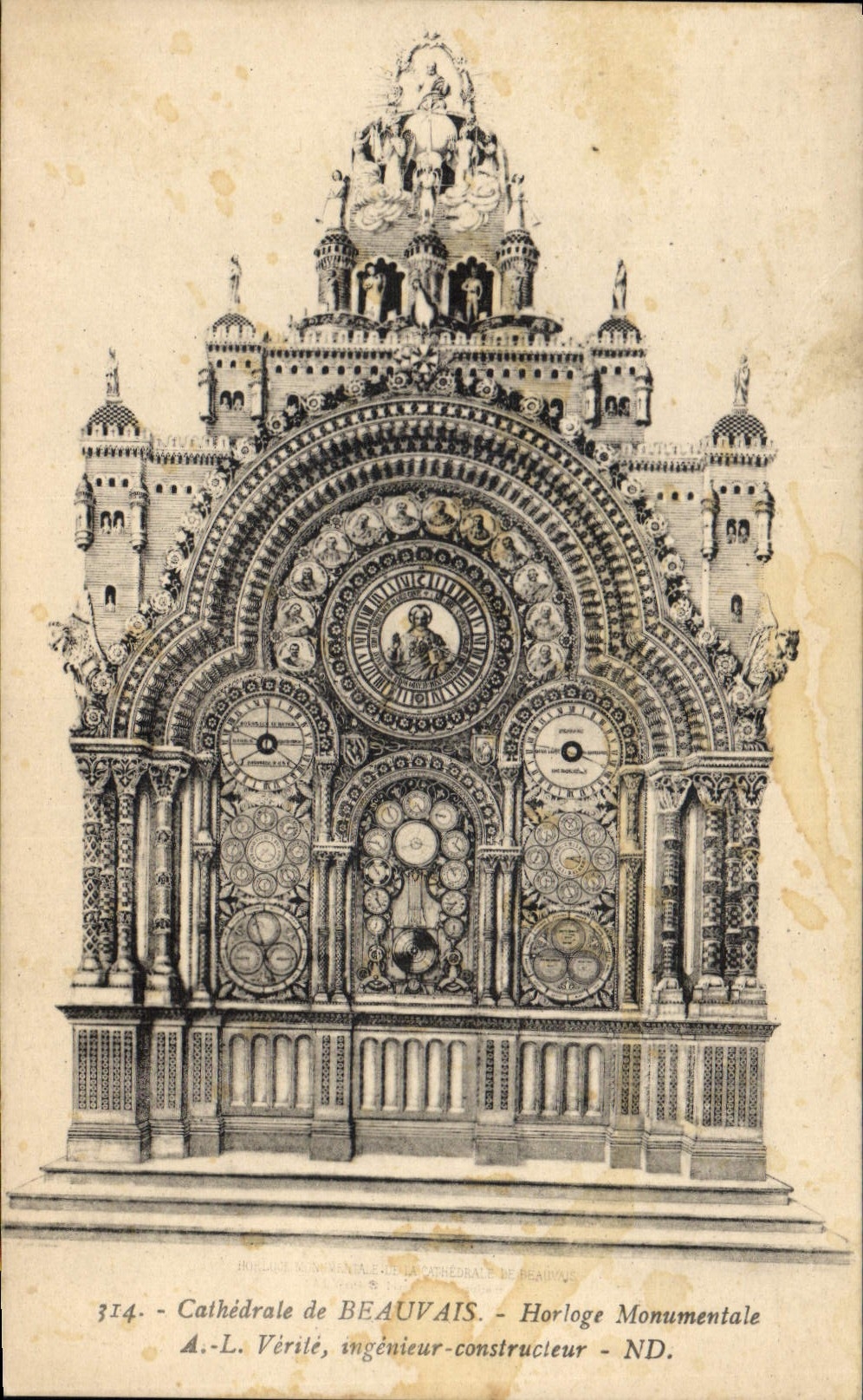 CPA Horloge monumentale Cathedrale de Beauvais