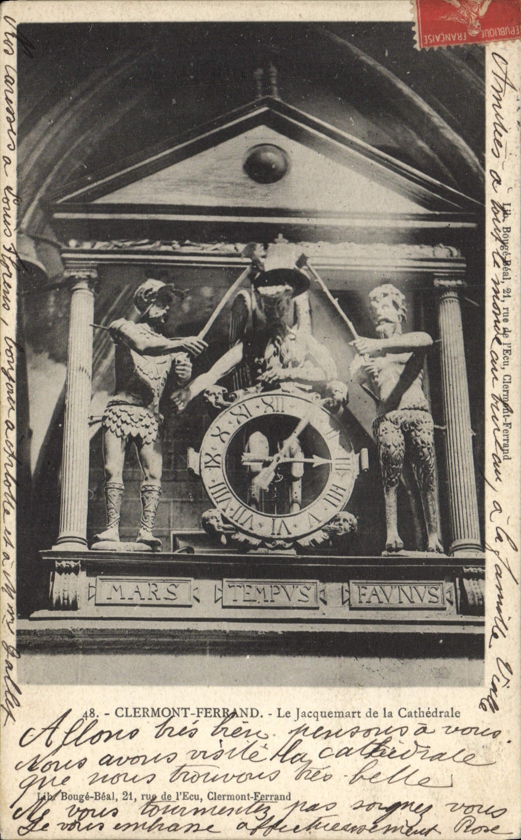 CPA Horloge Clermont Ferrand Le Jacquemart de la cathedrale