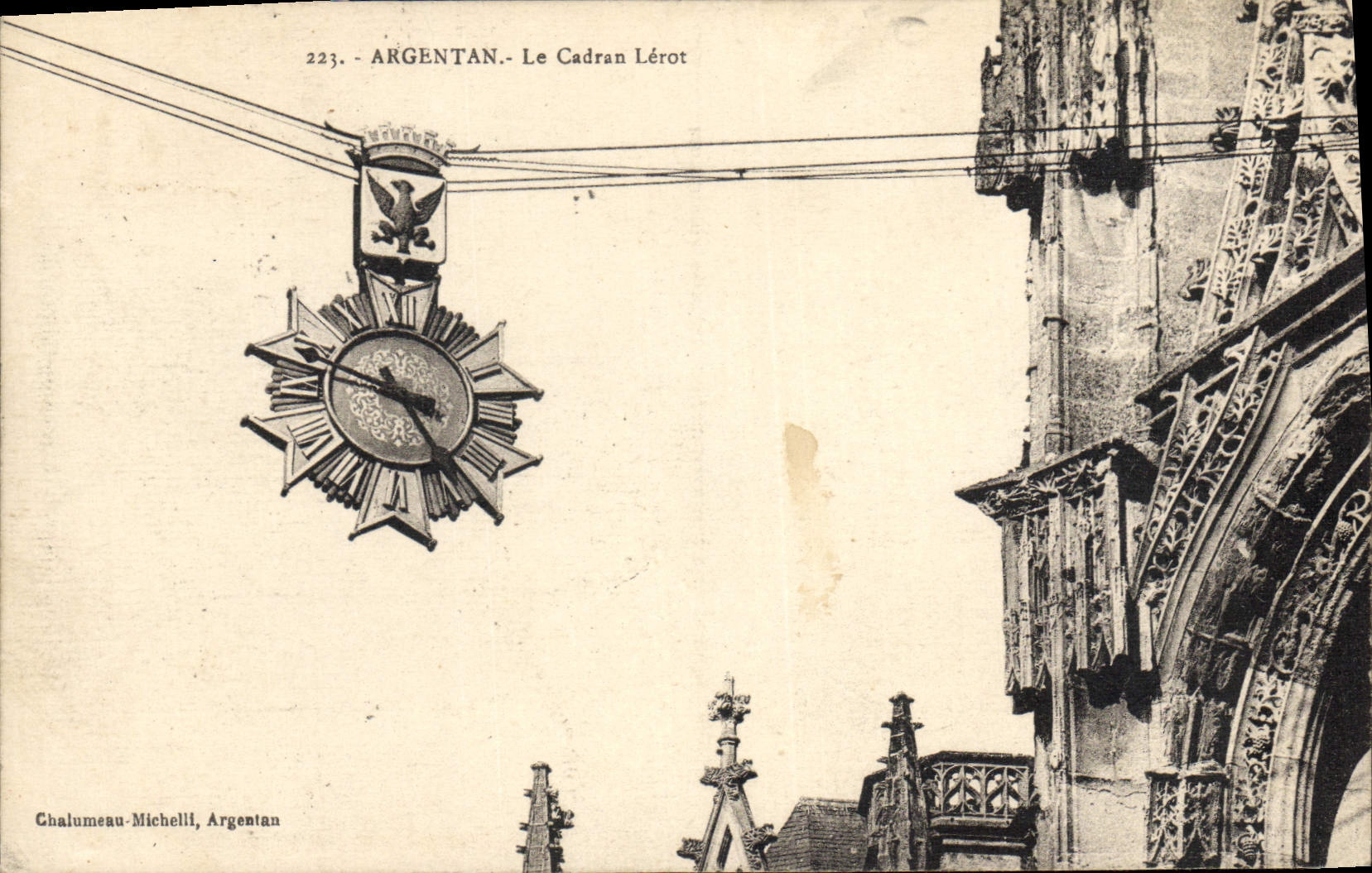 CPA Horloge Argentan Le cadran Lerot 