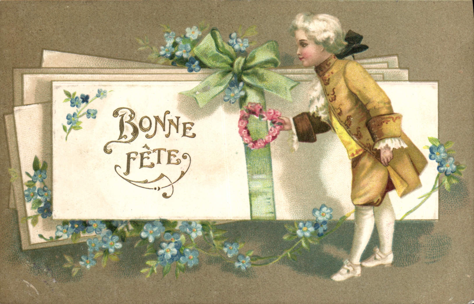 CPA Fantaisie Fleurs Enfant