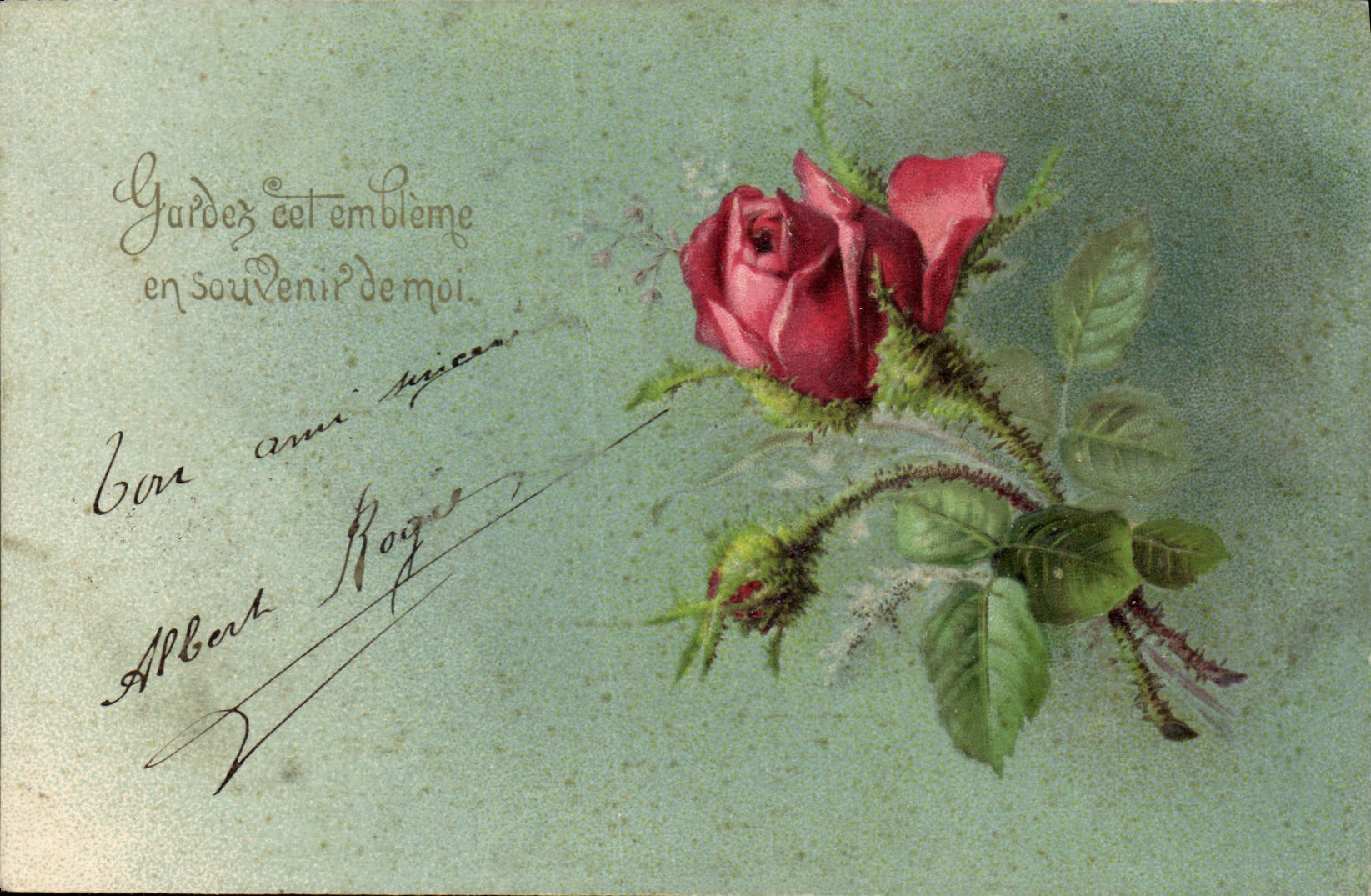 CPA Fantaisie Fleurs (en relief)