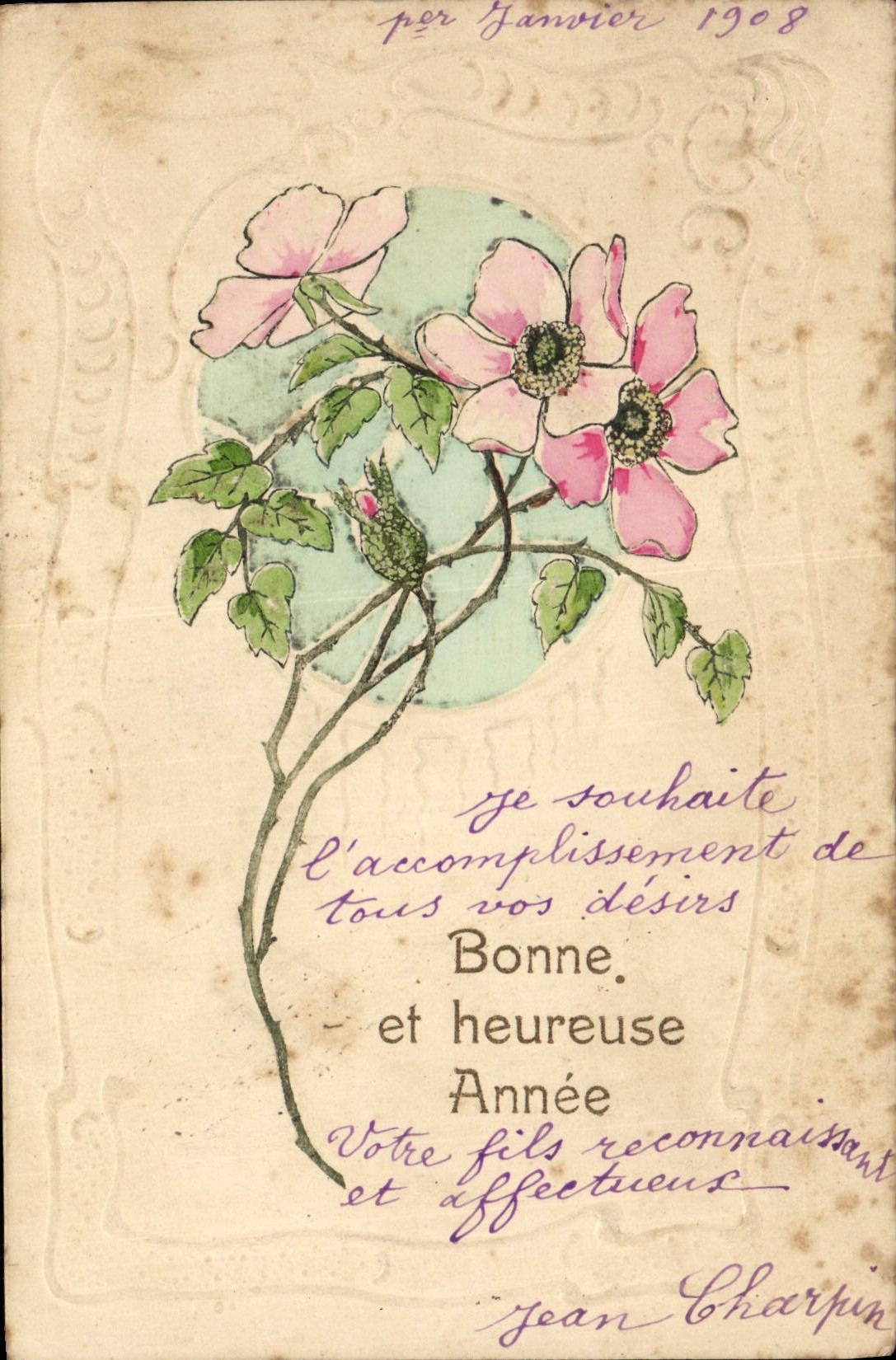 CPA Fantaisie Fleurs 