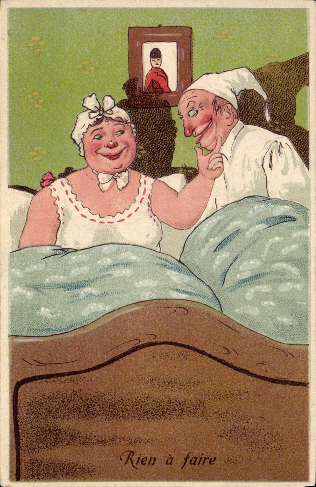 Vintage Postcard Fantaisie Woman Nothing has to make