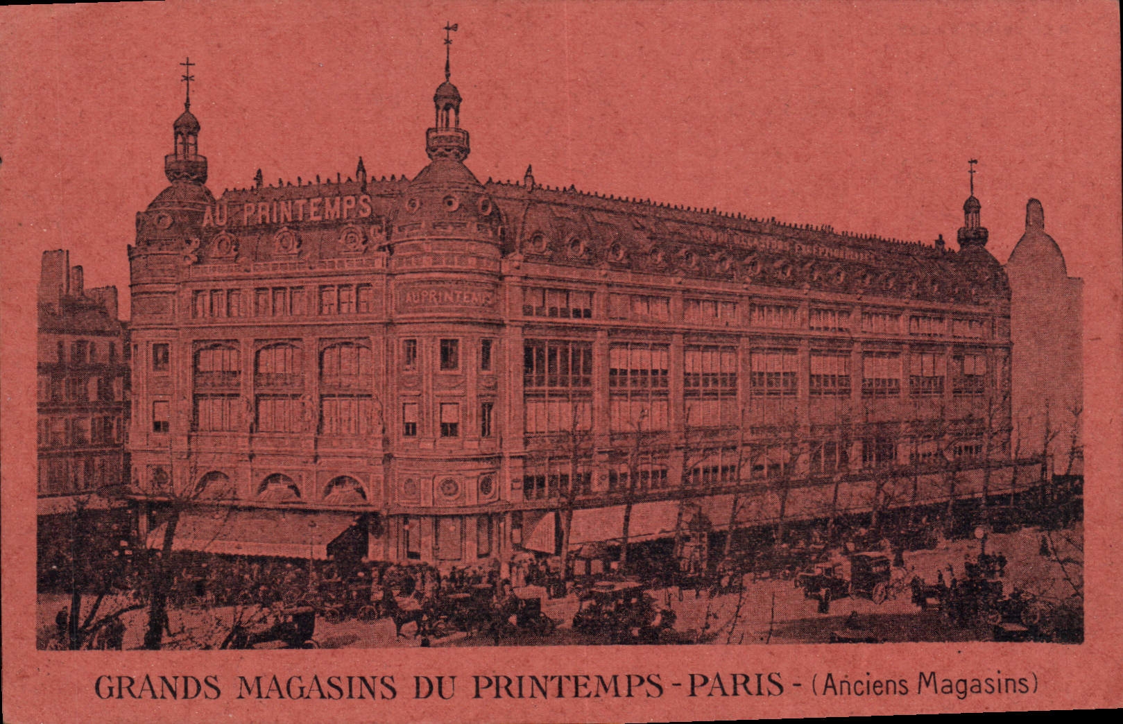 Vintage Postcard Publicity Department stores of Paris Spring