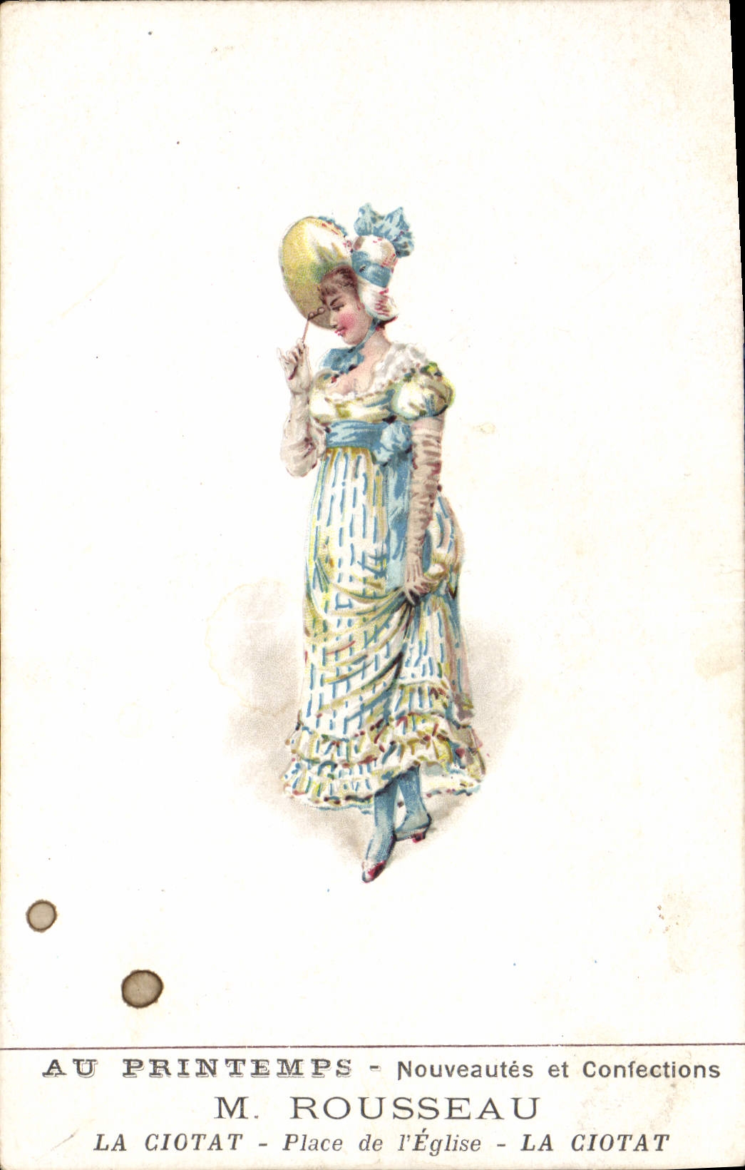 Vintage Postcard Publicite Rousseau Spring Ciotat Places church