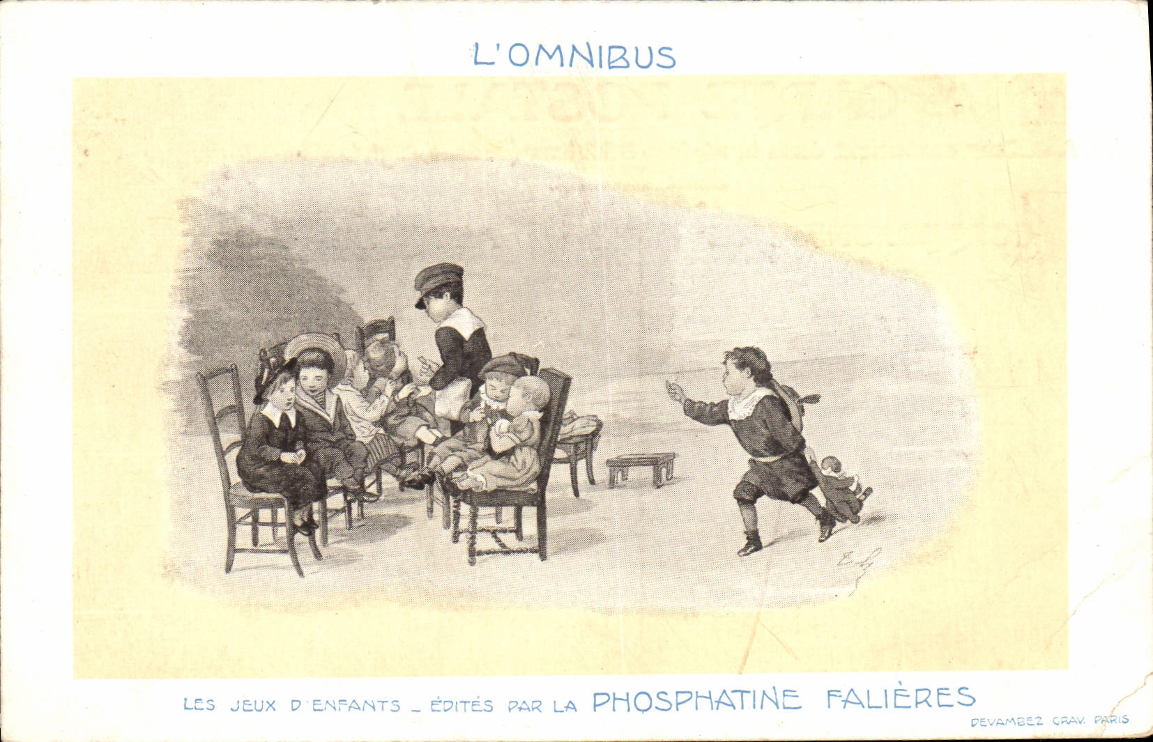 CPA Publicite L'omnibus Phosphatine Freres Enfants