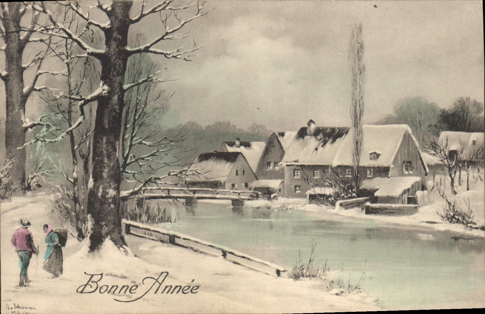 CPA Fantaisie Bonne annee