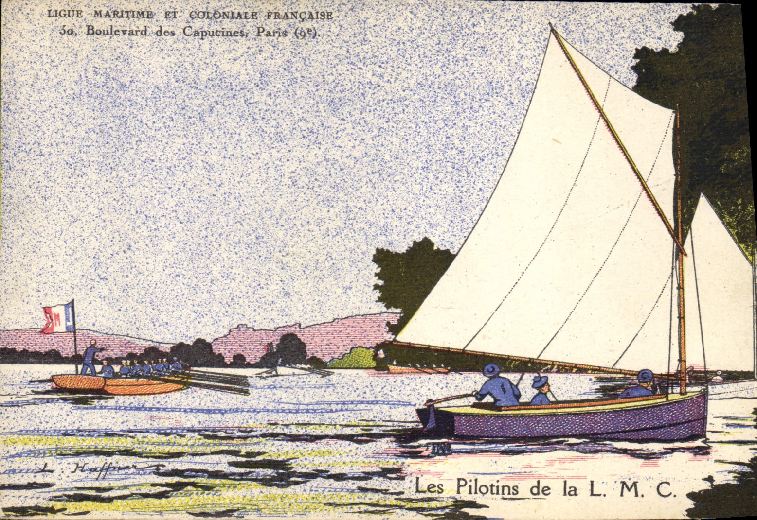 CPA Bateau Illustrateur Haffner Les Pilotins de la LMC