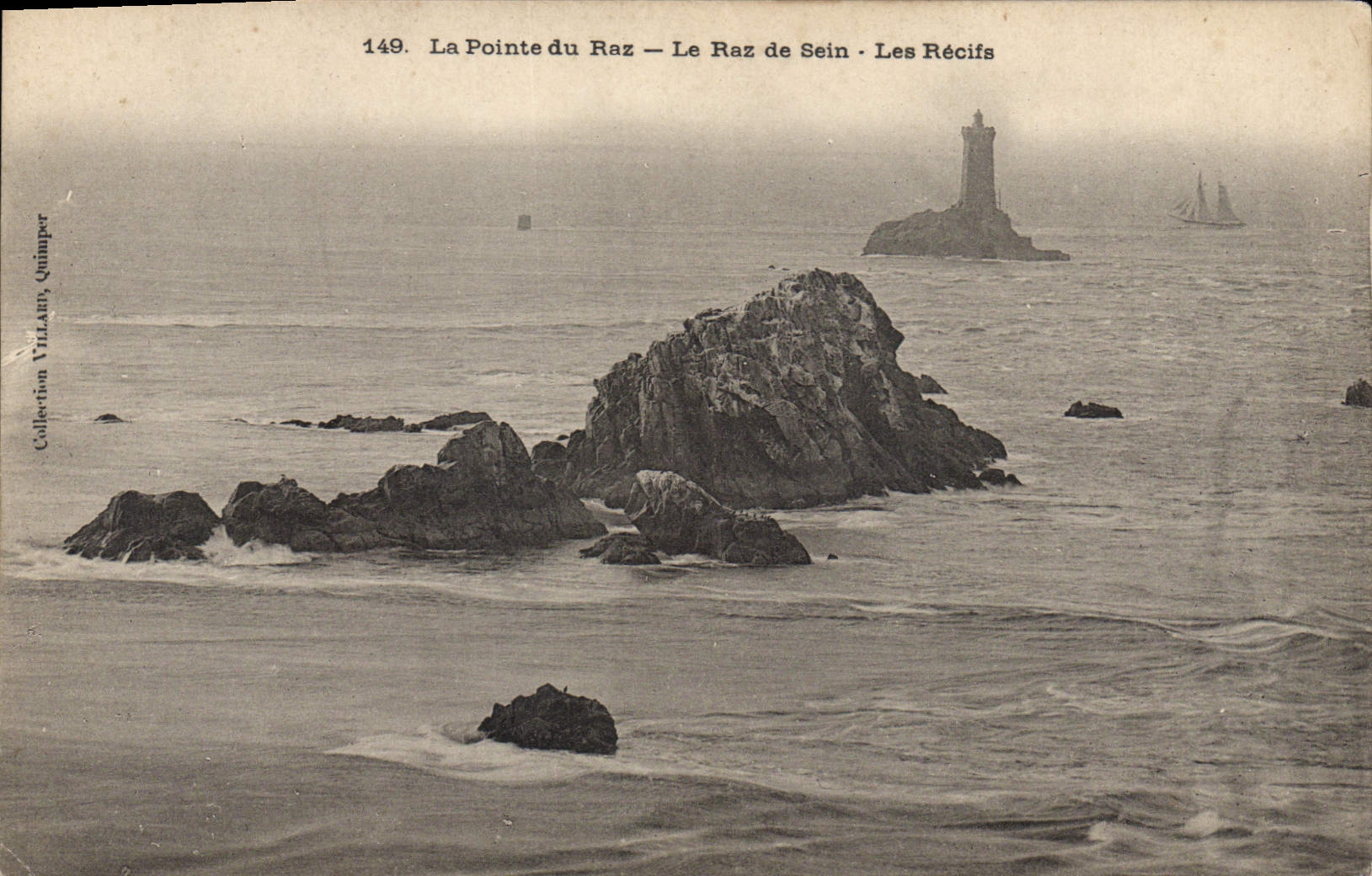 CPA Phare La Pointe du Raz Le Raz de Sein Les recifs