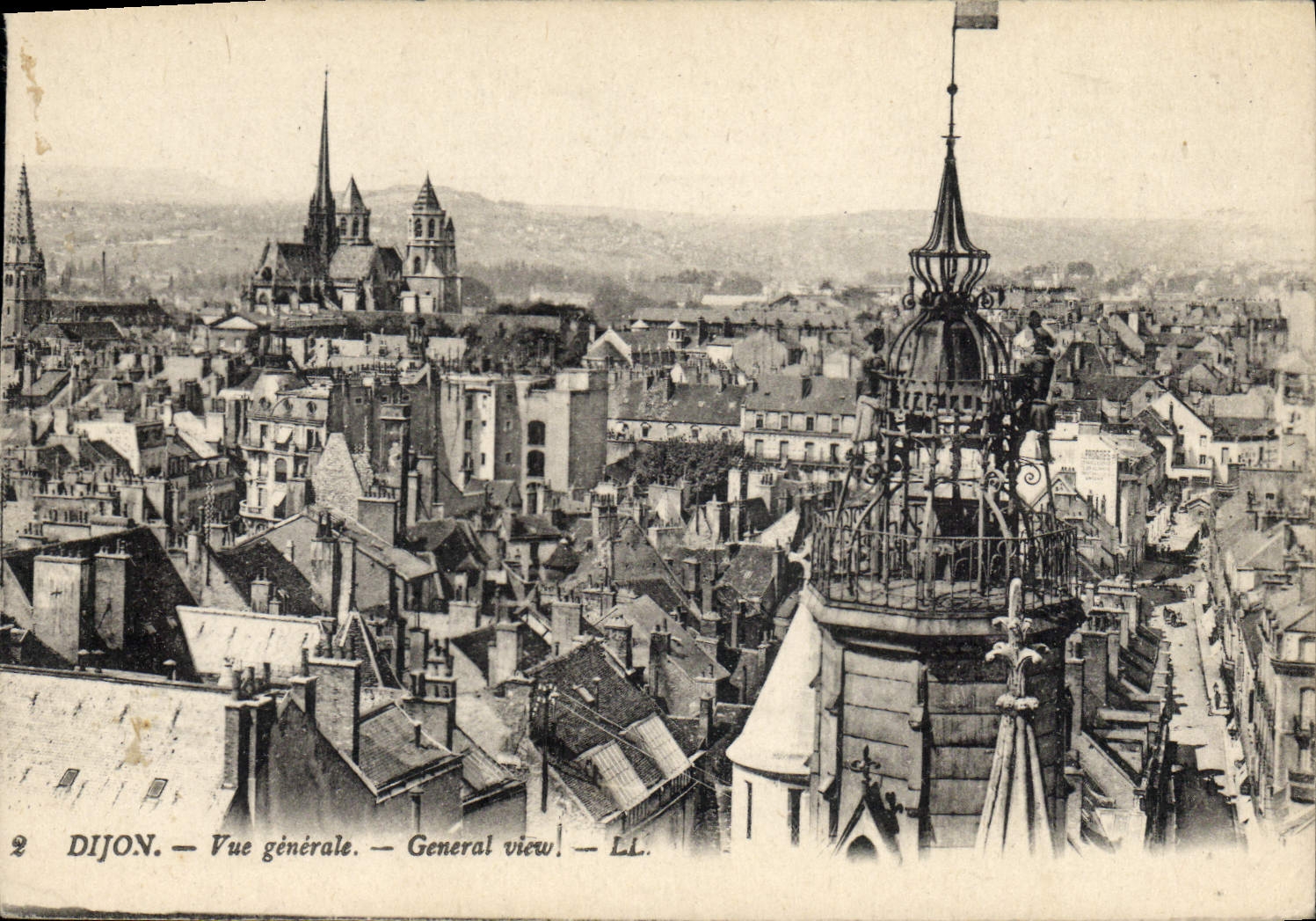 CPA Horloge Dijon Vue generale Jacquemart