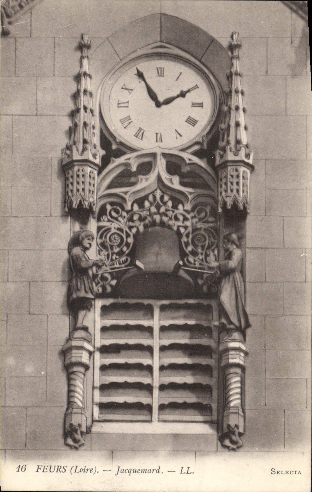 CPA Horloge Feurs Jacquemard