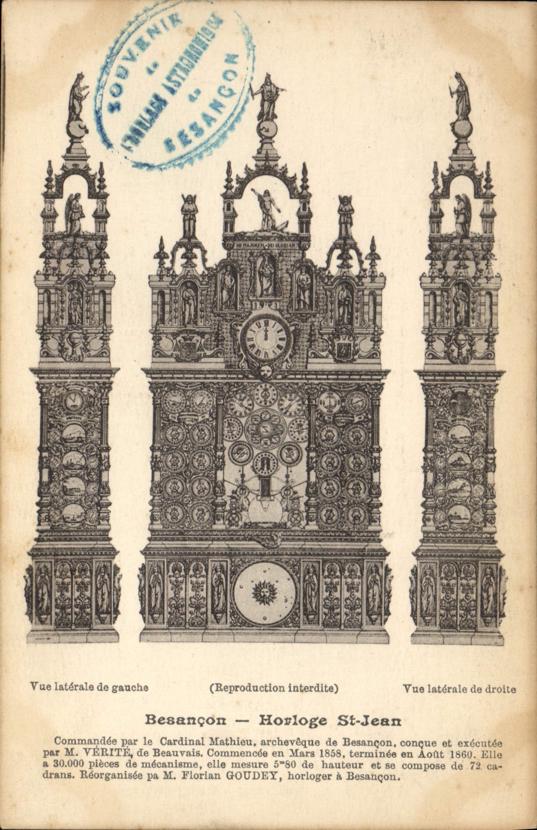 CPA Horloge St Jean Besancon