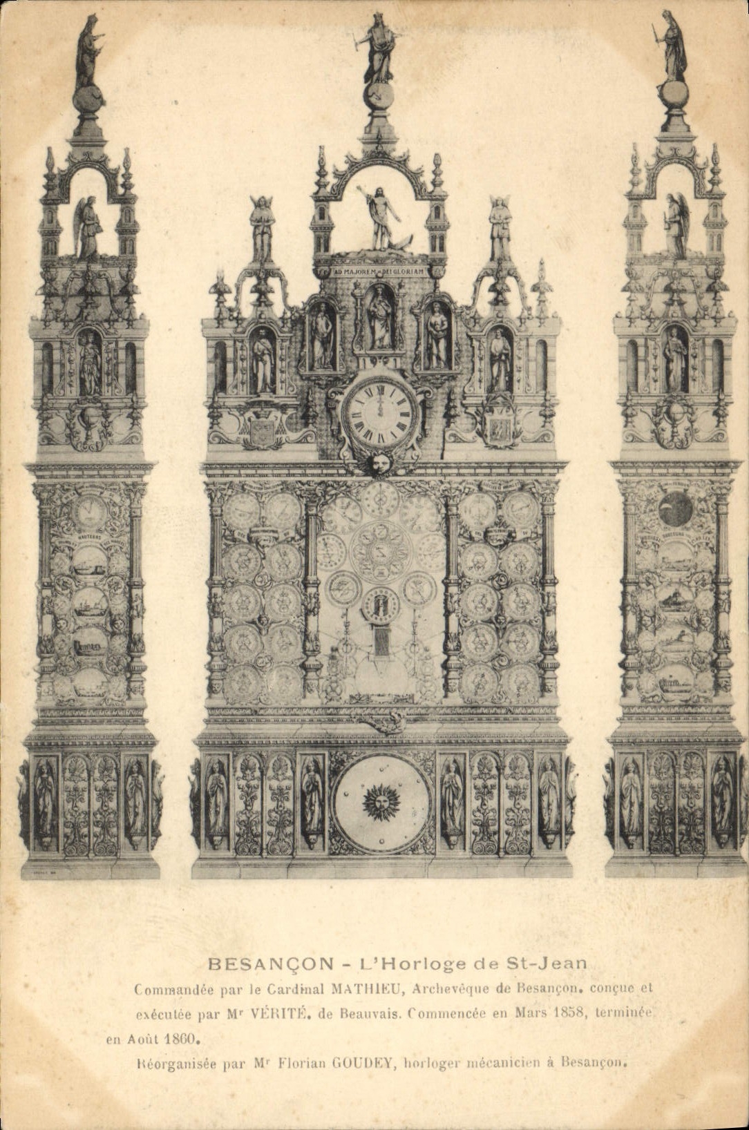 CPA Horloge St Jean Besancon