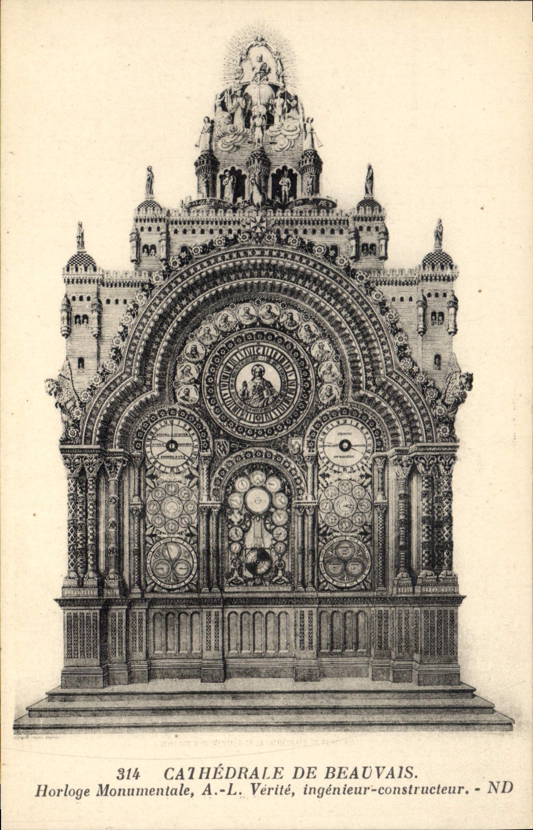 CPA Horloge astronomique de la ville Beauvais